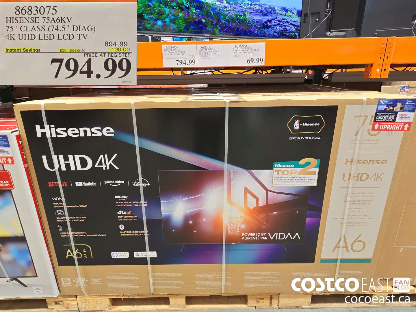 8683075 HISENSE 75A6KV 75