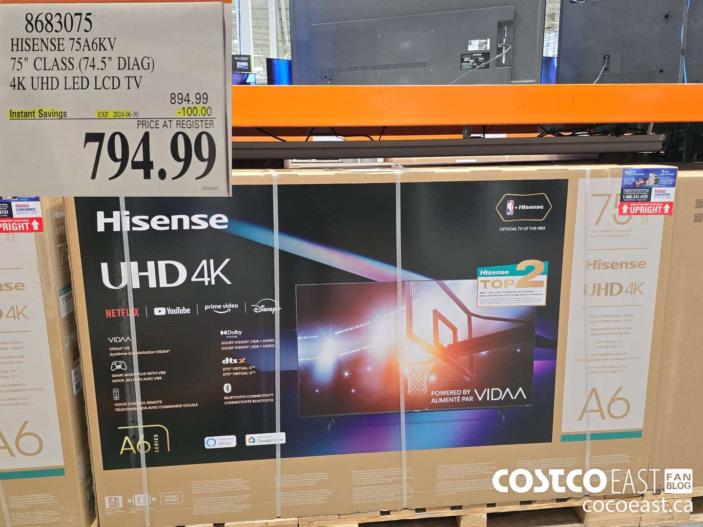 8683075 HISENSE 75A6KV 75