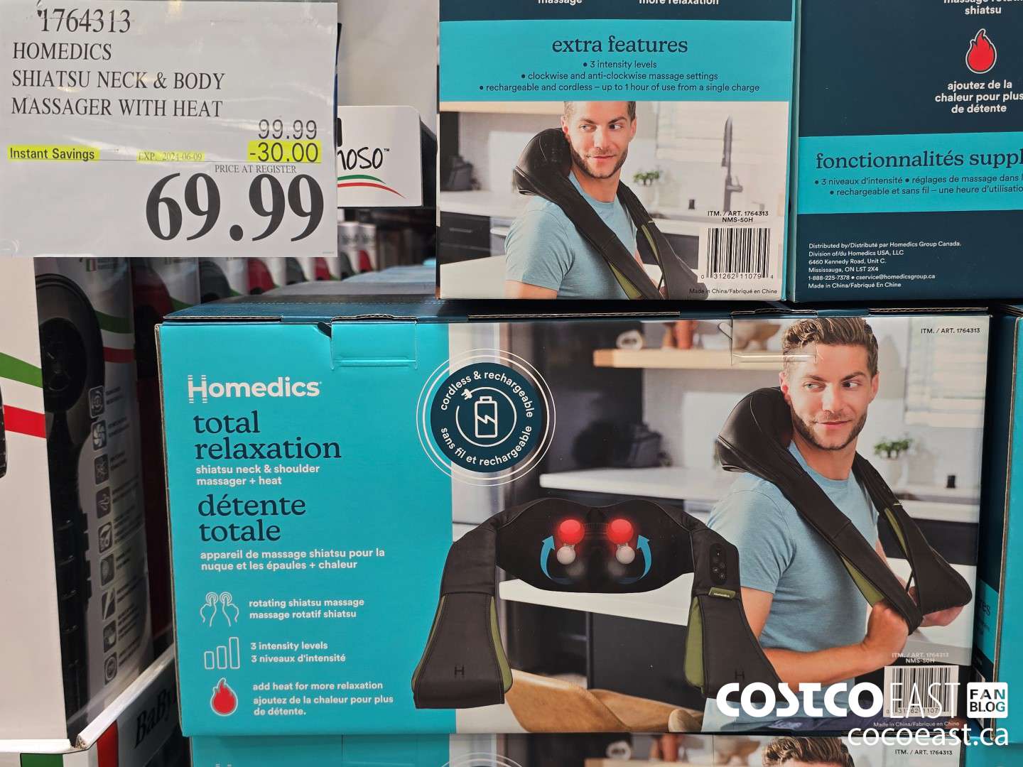 1764313 HOMEDICS SHAITSU NECK & BODY MASSAGER WITH HEAT ($30.00 INSTANT SAVINGS EXPIRES ON 2024-06-09) $69.99