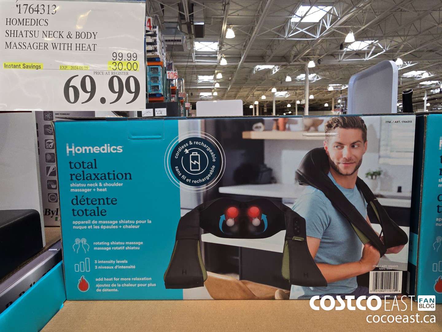 1764313 HOMEDICS SHAITSU NECK & BODY MASSAGER WITH HEAT ($30.00 INSTANT SAVINGS EXPIRES ON 2024-06-09) $69.99