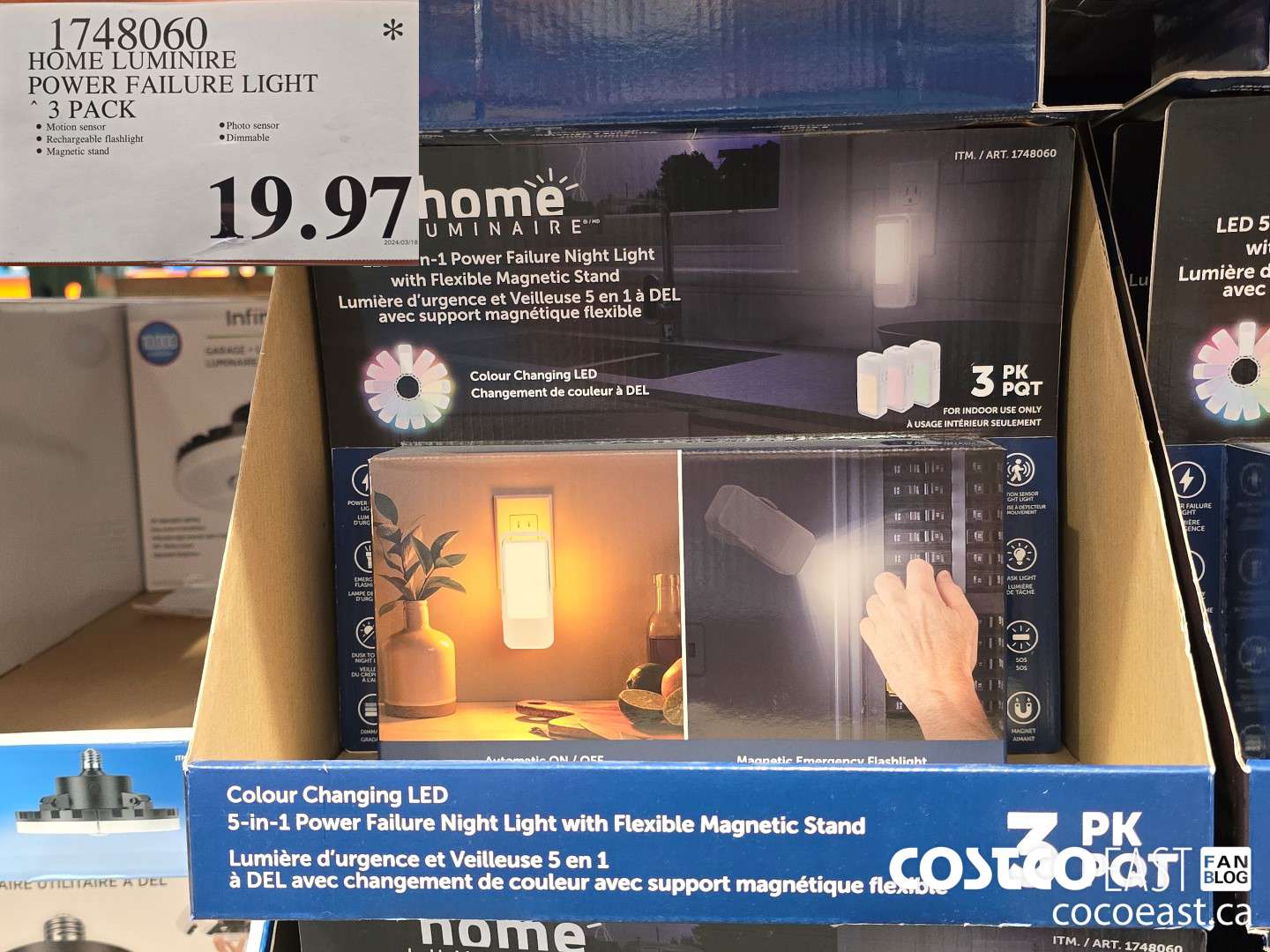 1748060 HOME LUMINIRE POWER FAILURE LIGHT 3 PACK $19.97