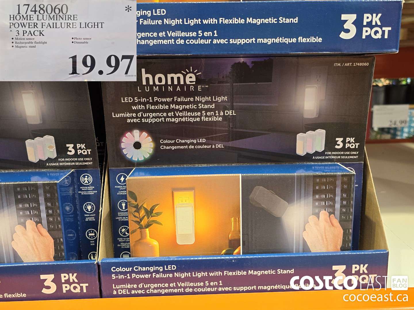 1748060 HOME LUMINIRE POWER FAILURE LIGHT 3 PACK $19.97