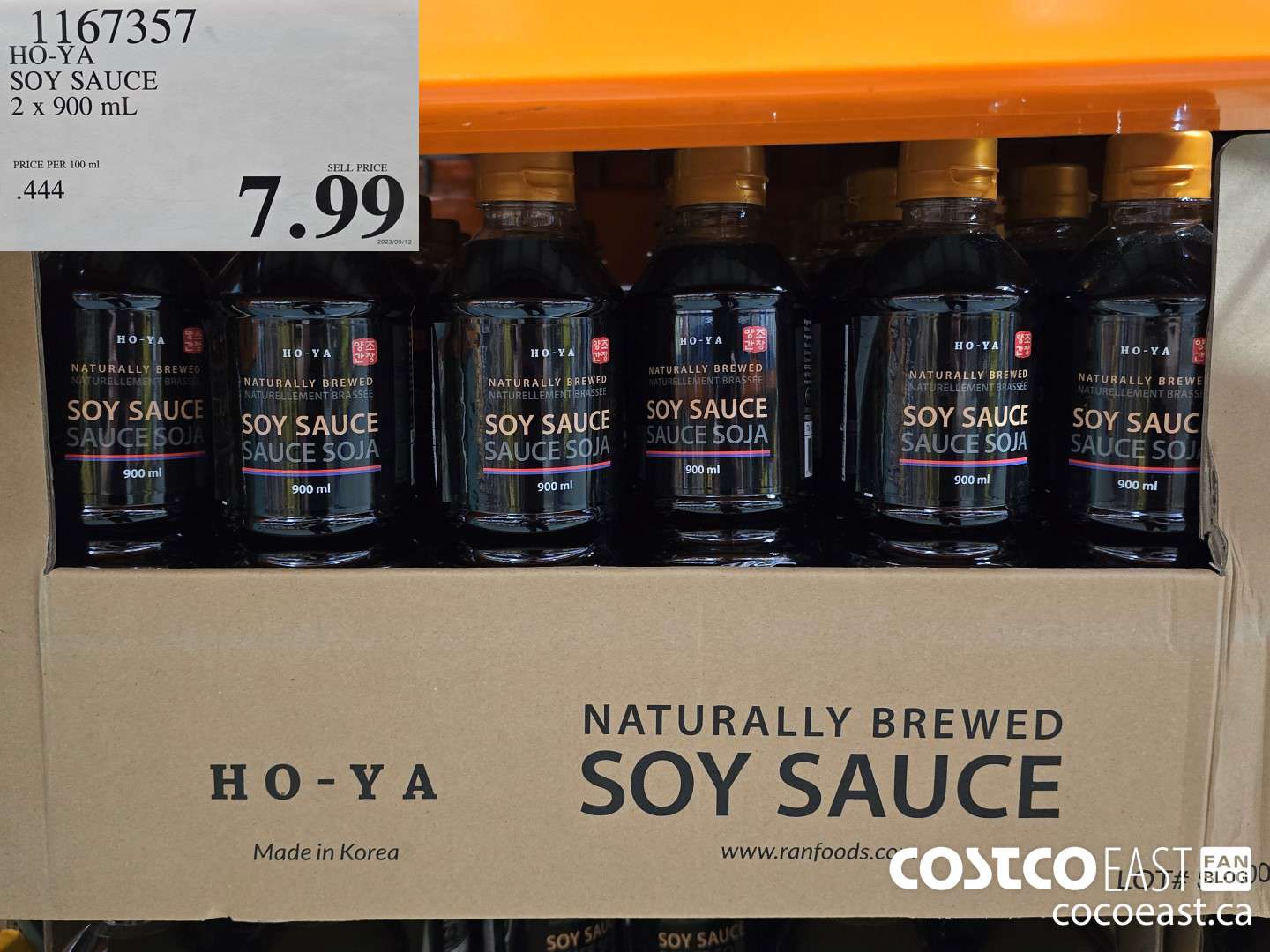 1167357 HO-YA SOY SAUCE 2 X 900 ML $7.99