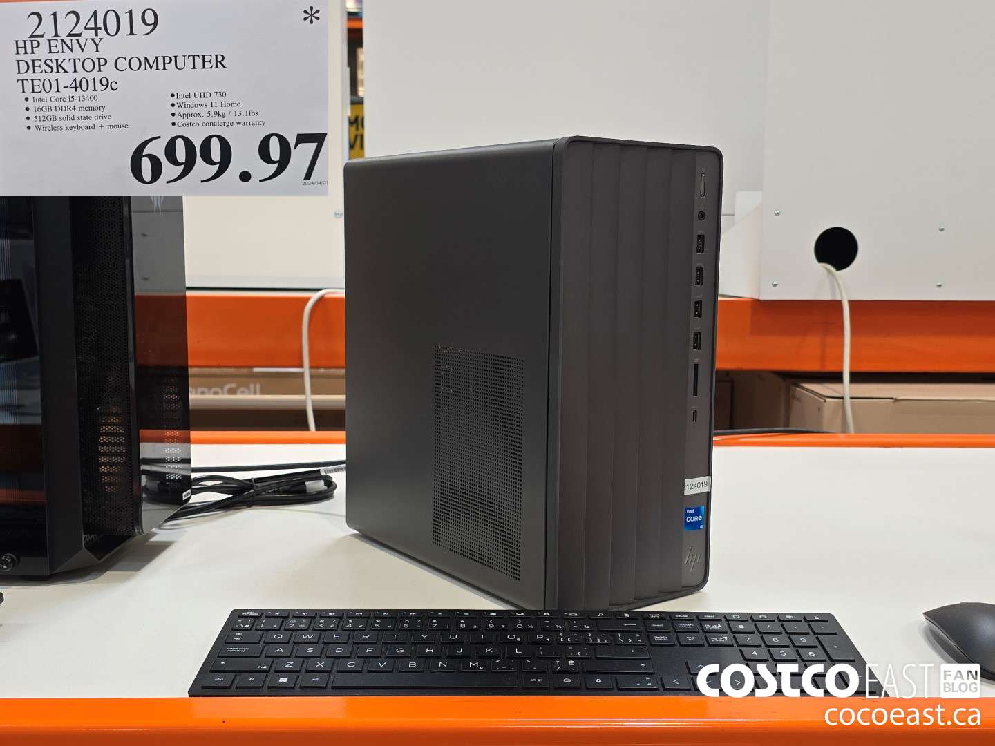 2124019 HP ENVY DESKTOP COMPUTER TE01-4019c $699.97