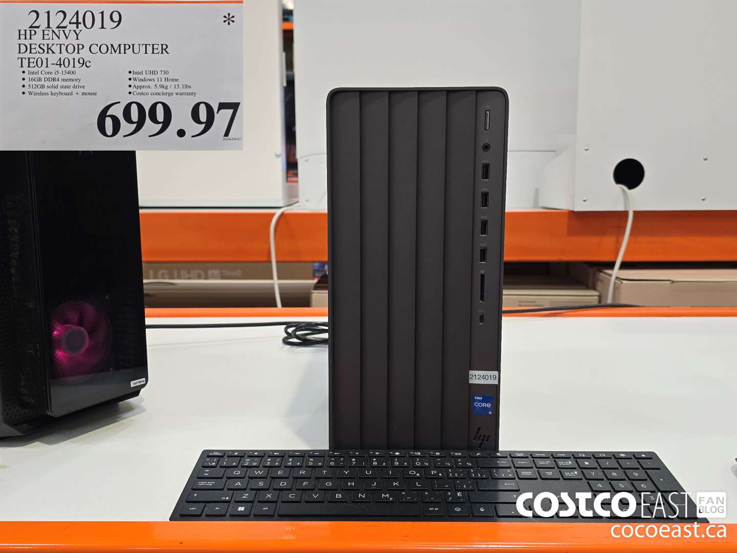 2124019 HP ENVY DESKTOP COMPUTER TE01-4019c $699.97