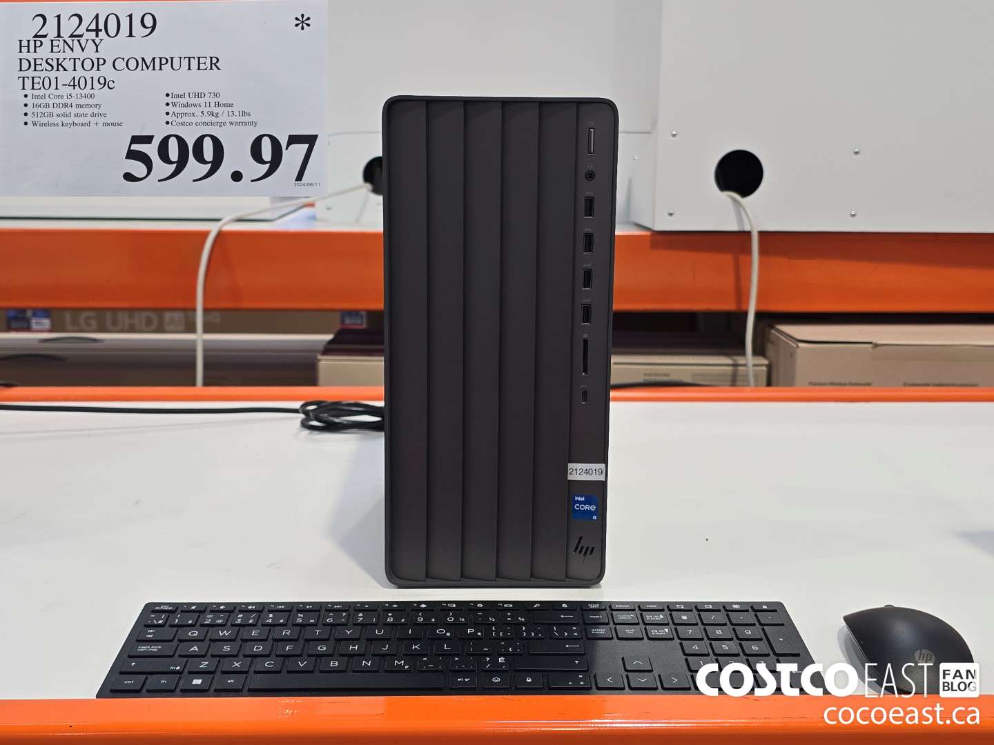 2124019 HP ENVY DESKTOP COMPUTER TE01-4019c $599.97