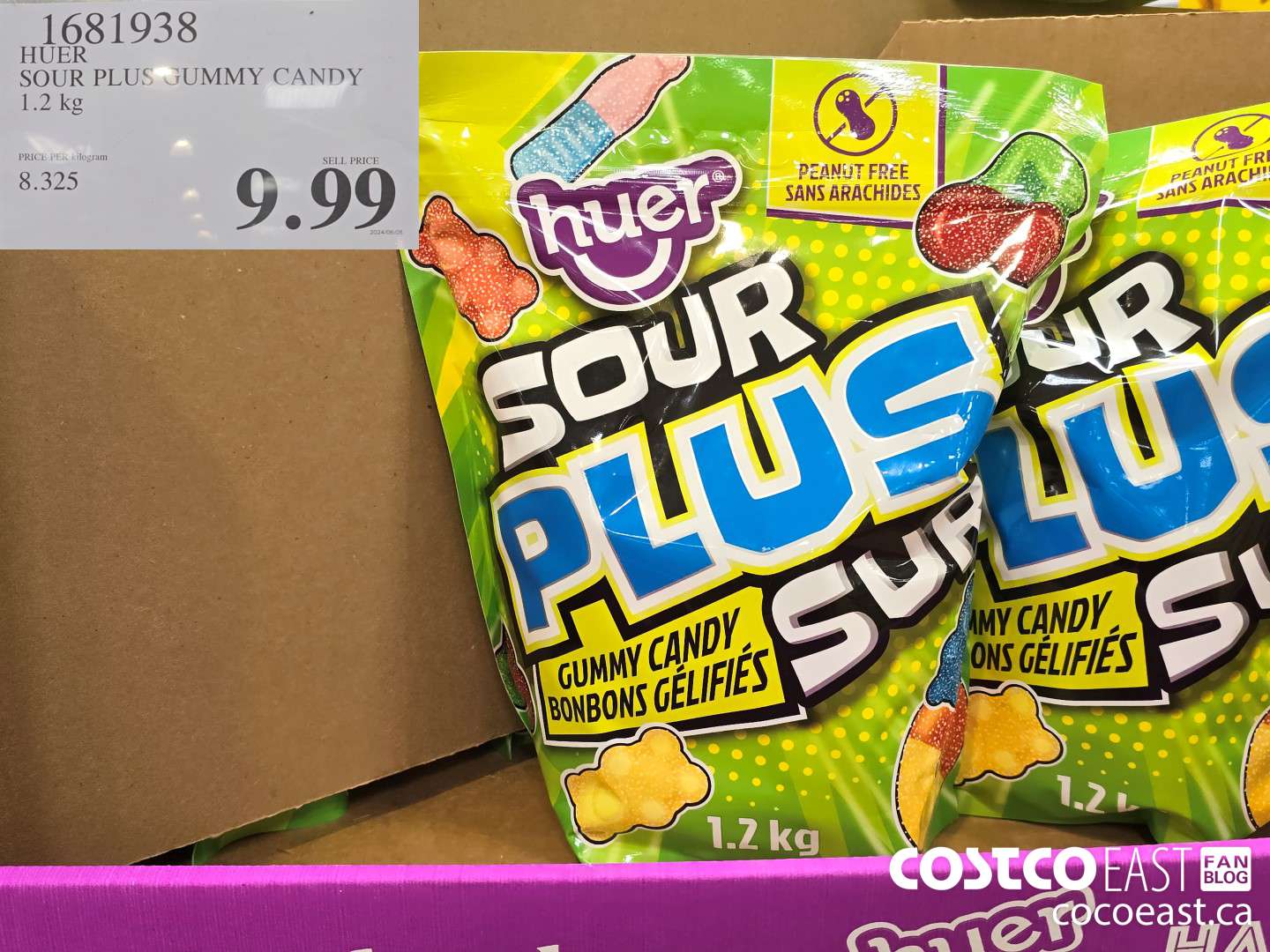 1681938 HUER SOUR PLUS GUMMY CANDY 1.2 KG $9.99