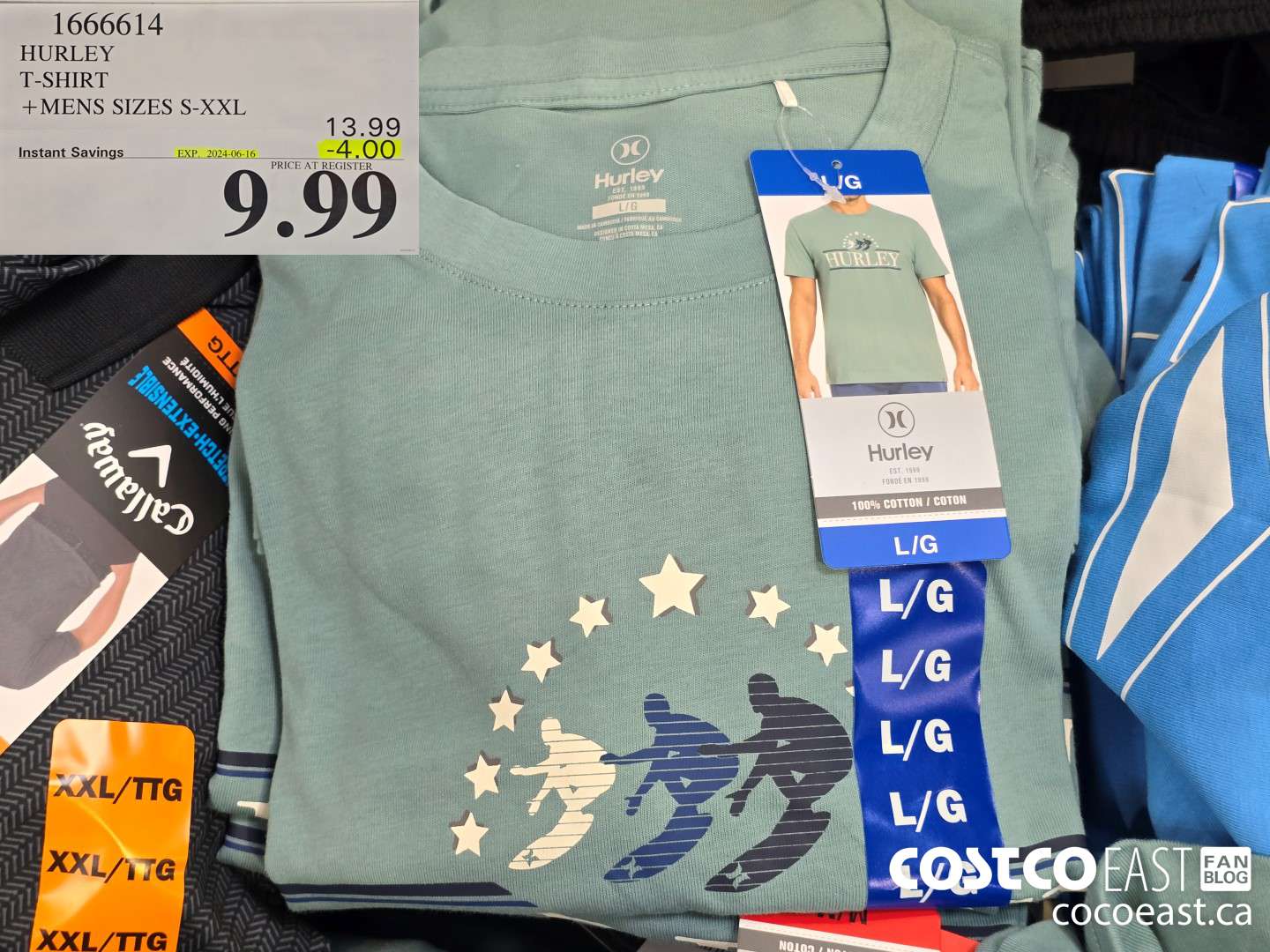 1666614 HURLEY T-SHIRT +MENS SIZES S-XXL ($4.00 INSTANT SAVINGS EXPIRES ON 2024-06-16) $9.99