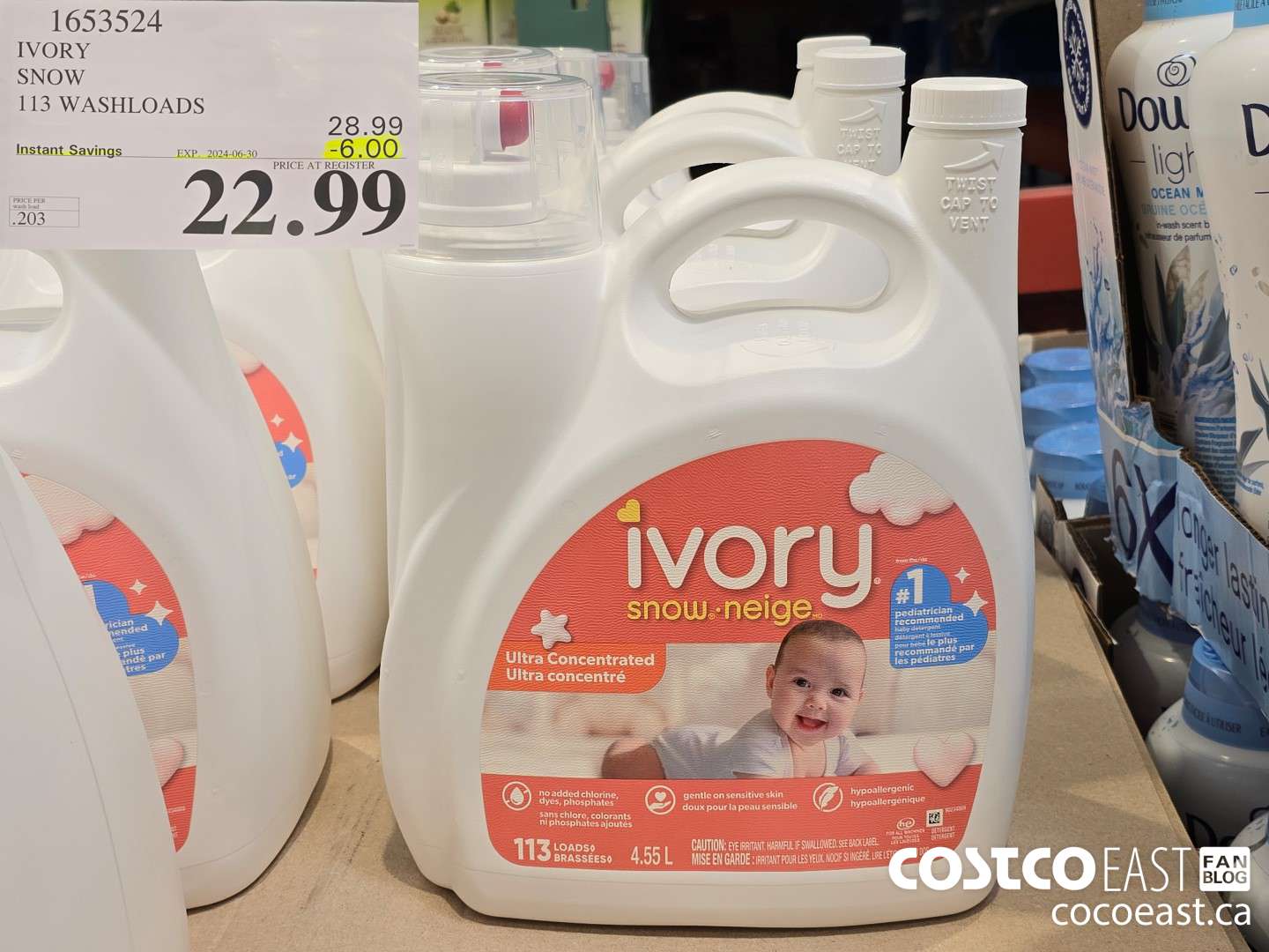1653524 IVORY SNOW 113 washloads ($6.00 INSTANT SAVINGS EXPIRES ON 2024-06-30) $22.99