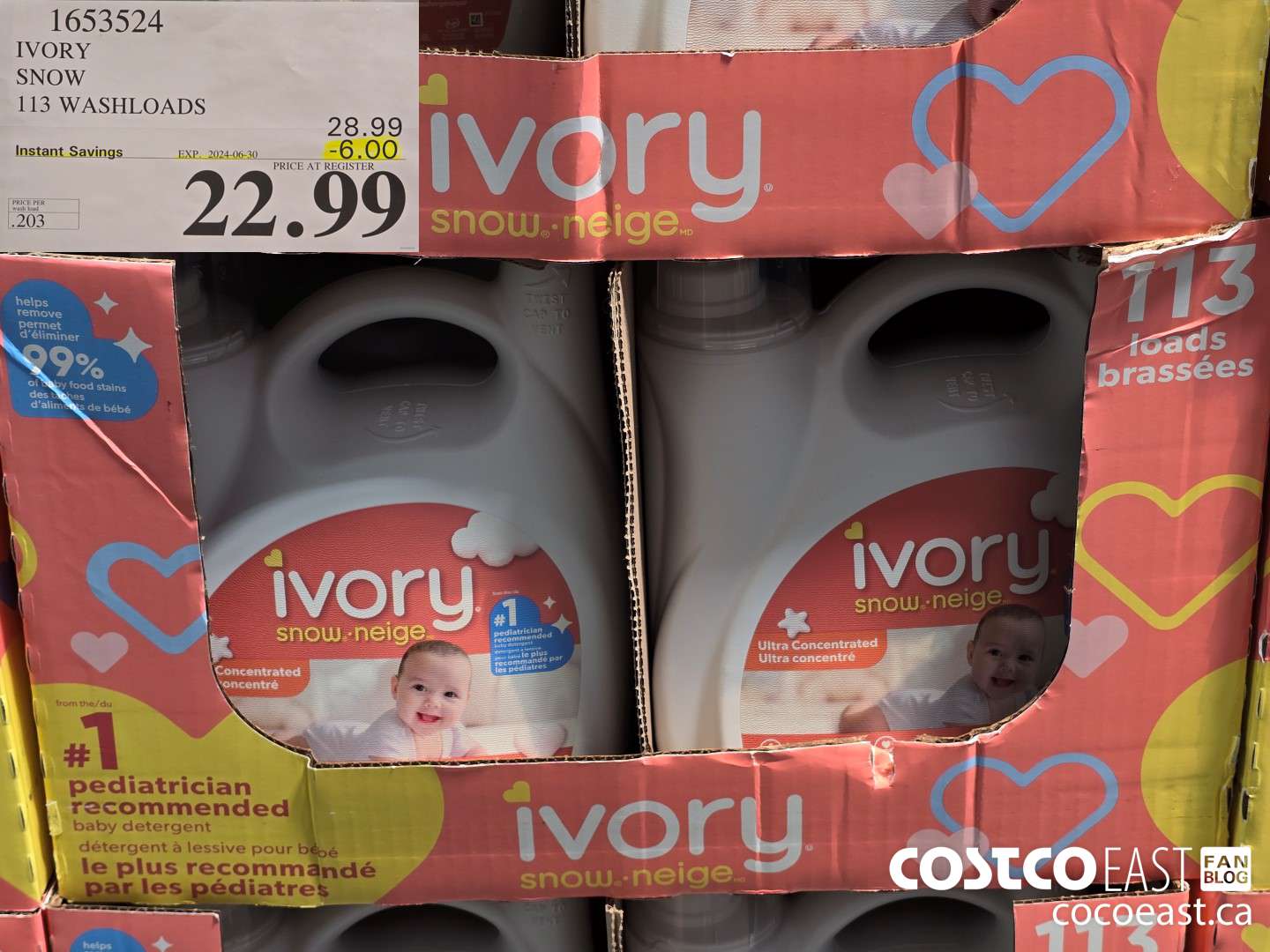 1653524 IVORY SNOW 113 washloads ($6.00 INSTANT SAVINGS EXPIRES ON 2024-06-30) $22.99