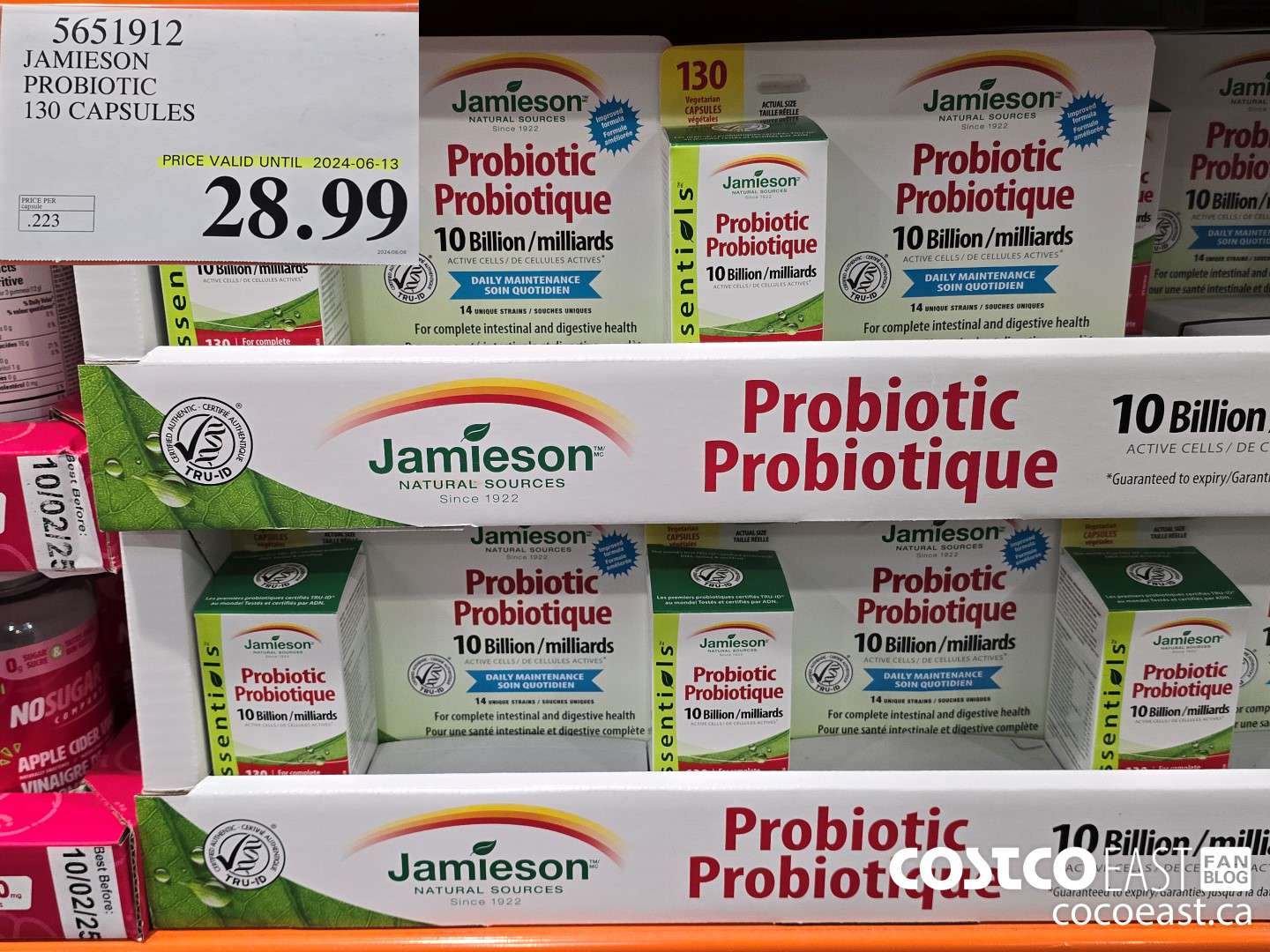 5651912 JAMIESON PROBIOTIC 130 CAPSULES $28.99