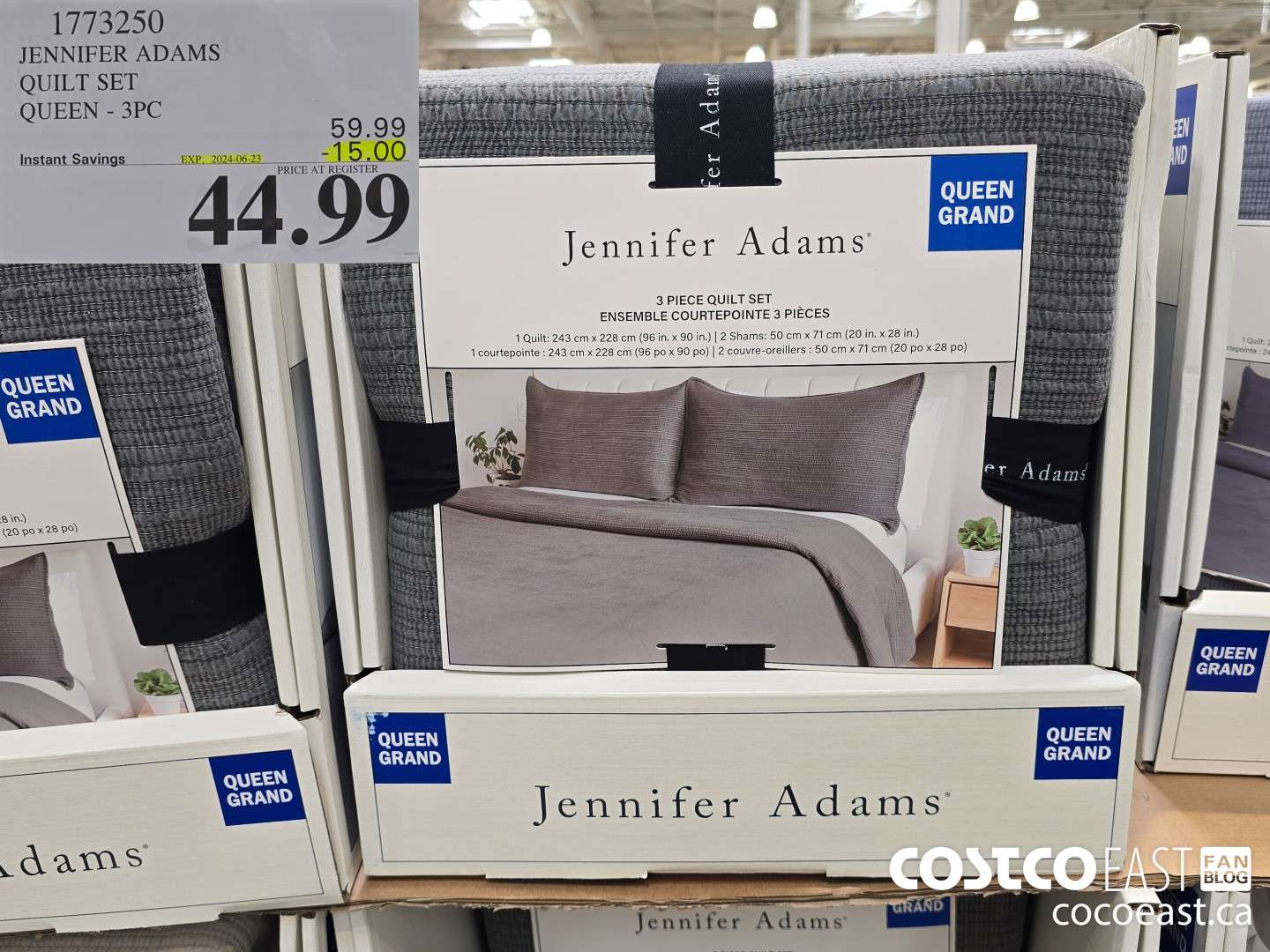 1793250 JENNIFER ADAMS QUILT SET QUEEN - 3PC ($15.00 INSTANT SAVINGS EXPIRES ON 2024-06-23) $44.99