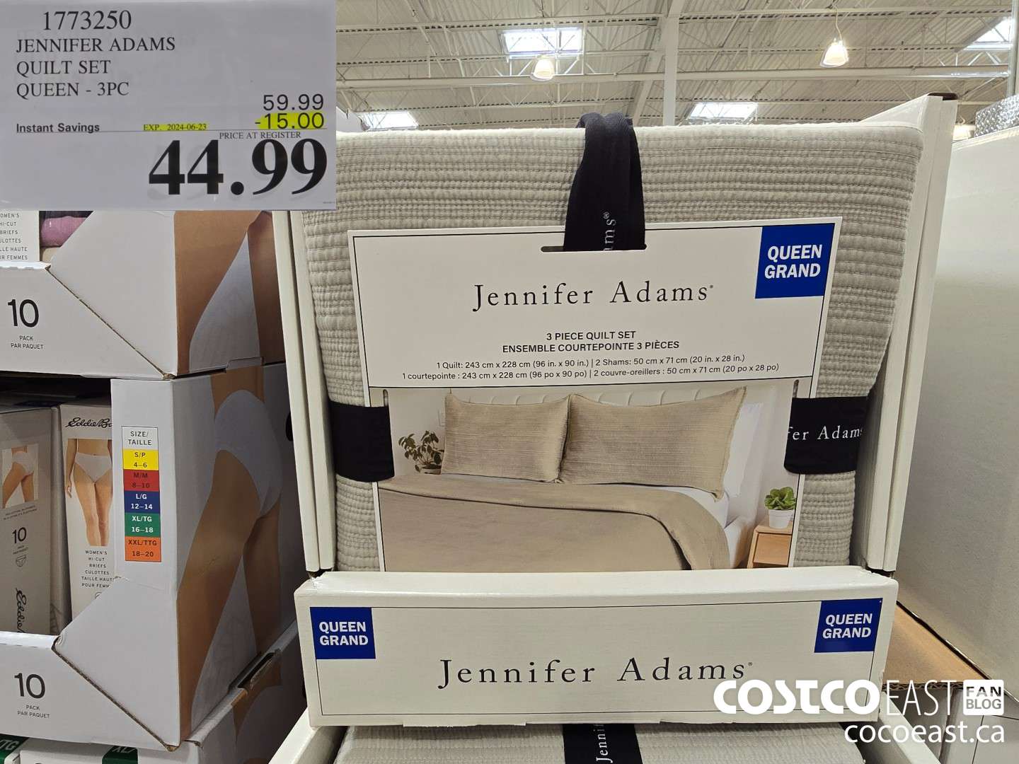 1773250 JENNIFER ADAMS QUILT SET QUEEN - 3PC ($15.00 INSTANT SAVINGS EXPIRES ON 2024-06-23) $44.99