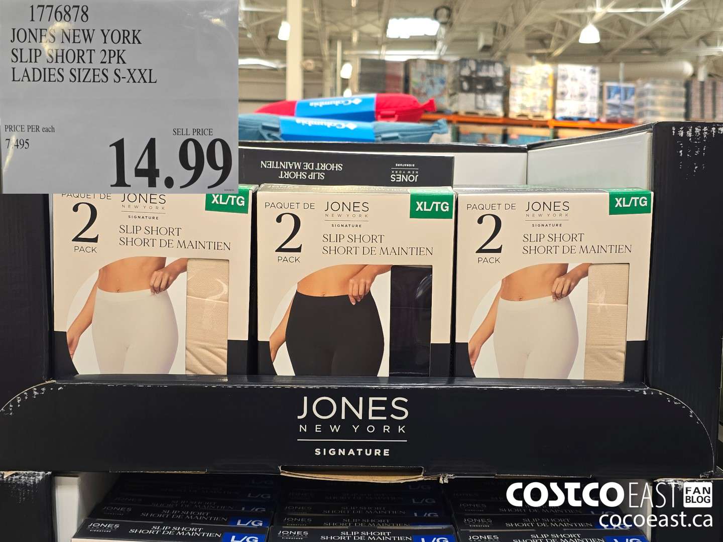 1776878 JONES NEW YORK SLIP SHORT 2PK LADIES SIZES S-XXL $14.99