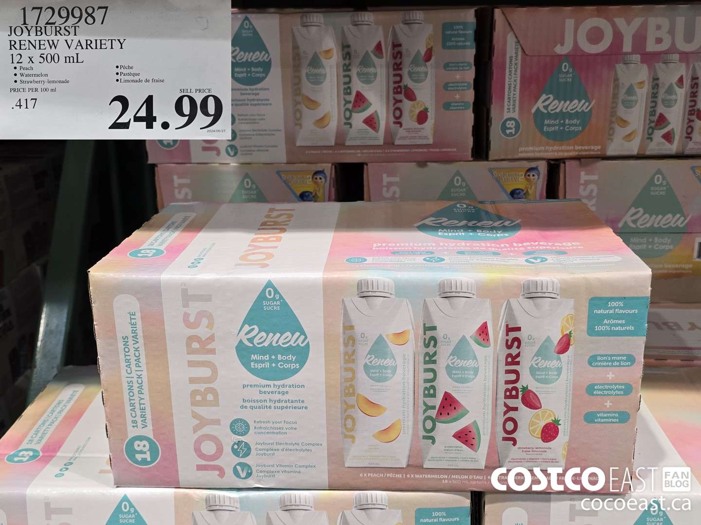 1729987 JOYBURST RENEW VARIETY 12 x 500 mL $24.99