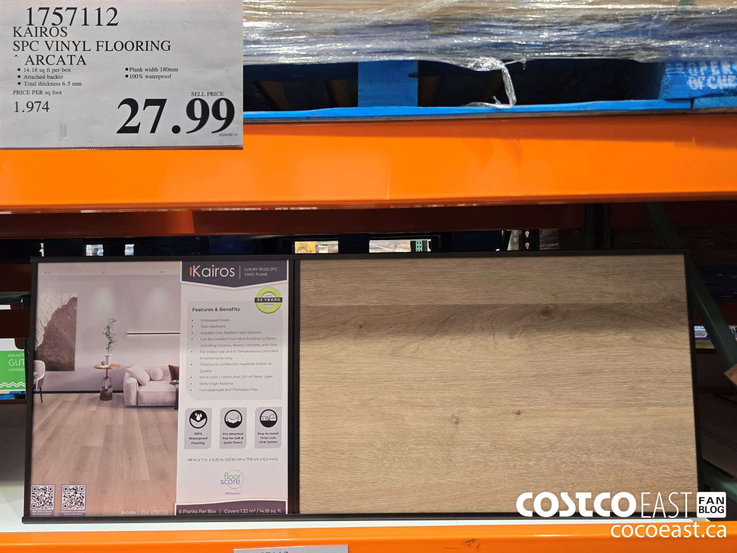 1757112 KAIROS SPC VINYL FLOORING ARCATA $27.99