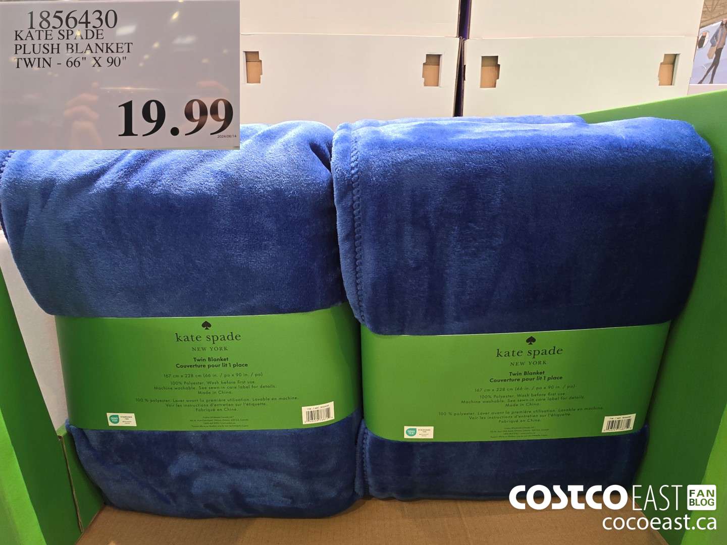 1856430 KATE SPADE PLUSH BLANKET TWIN - 66