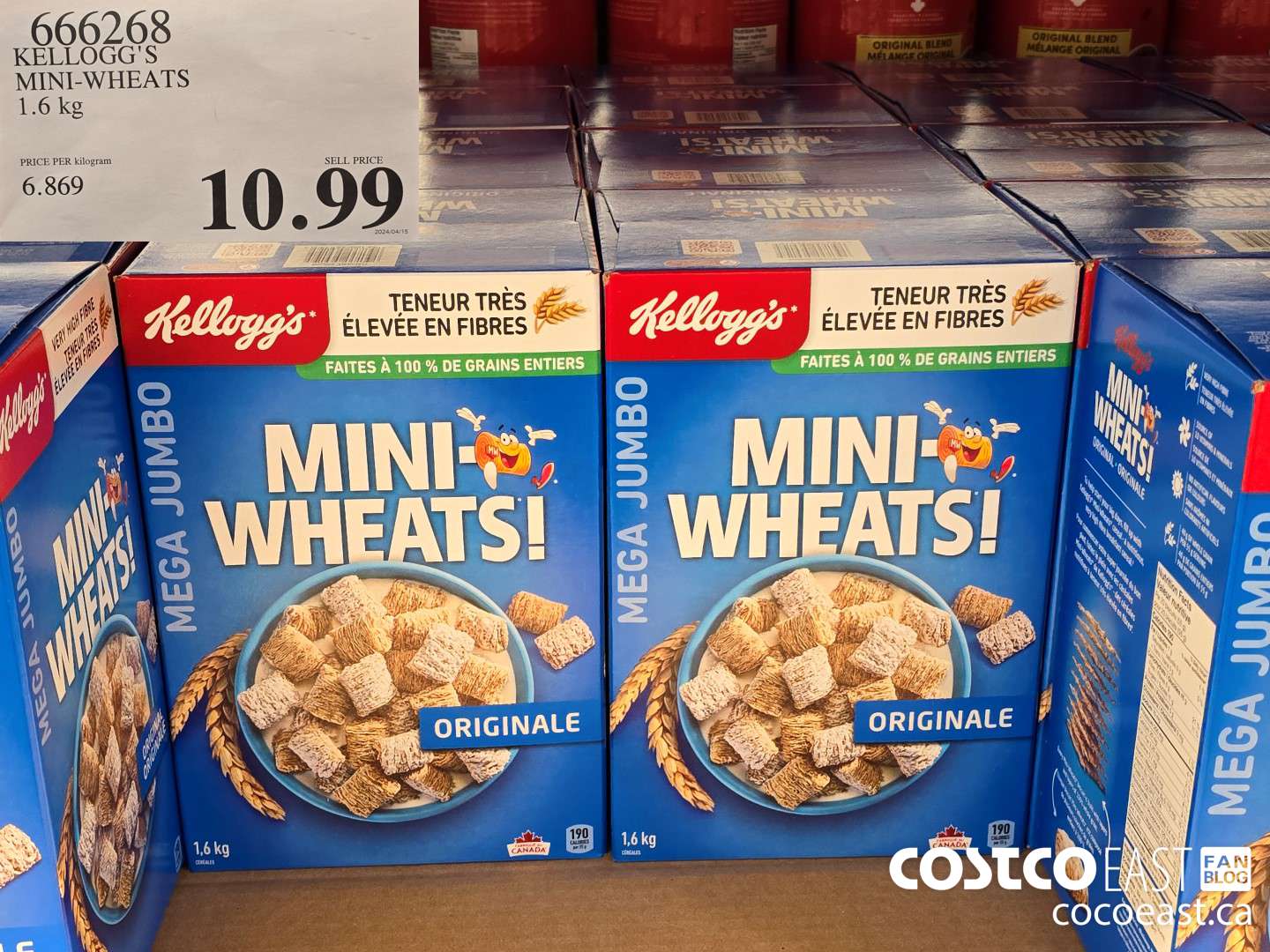 666268 KELLOGG'S MINI-WHEATS 1.6 KG $10.99