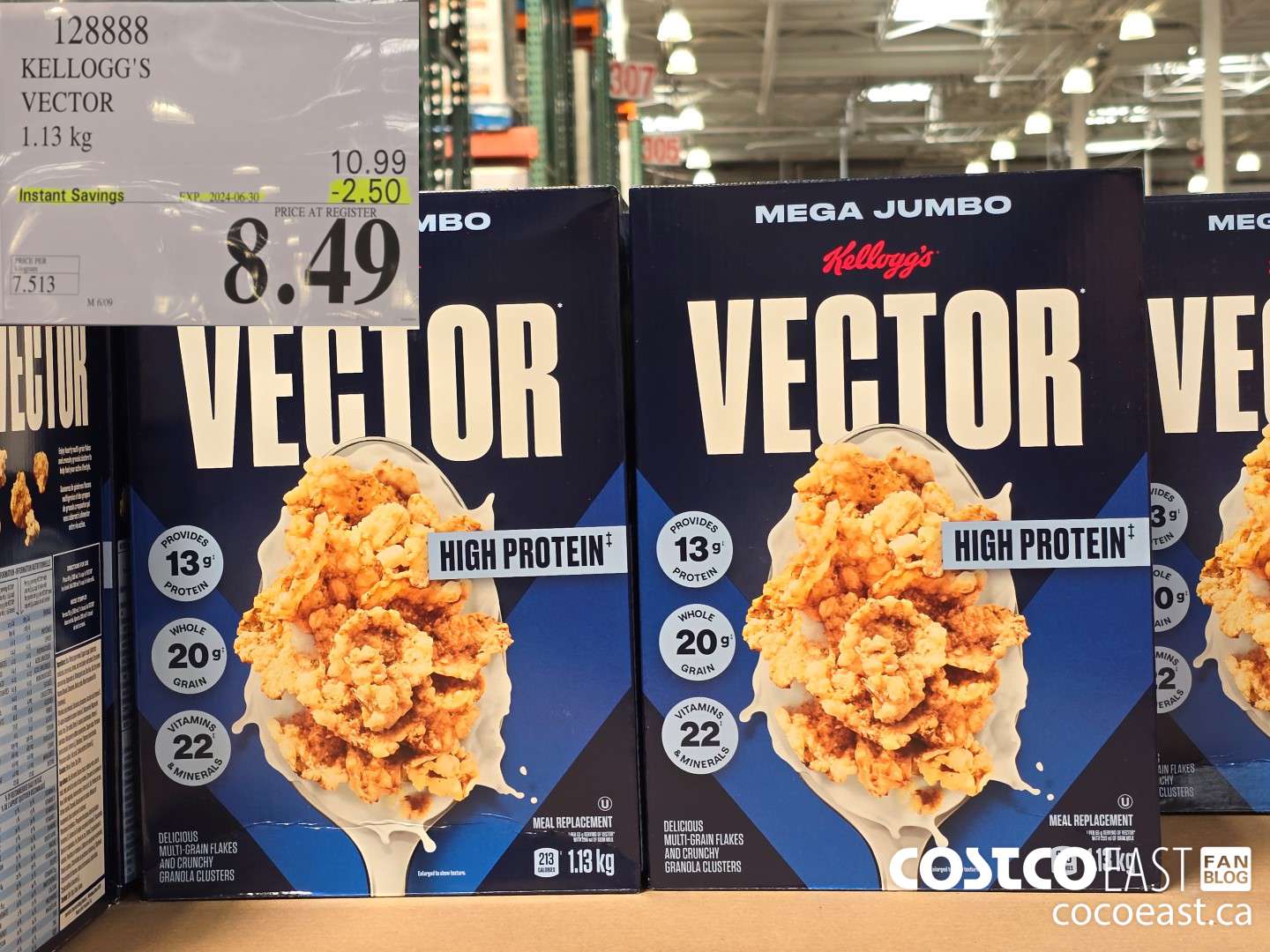 128888 KELLOGG'S VECTOR 1.13 KG ($2.50 INSTANT SAVINGS EXPIRES ON 2024-06-30) $8.49