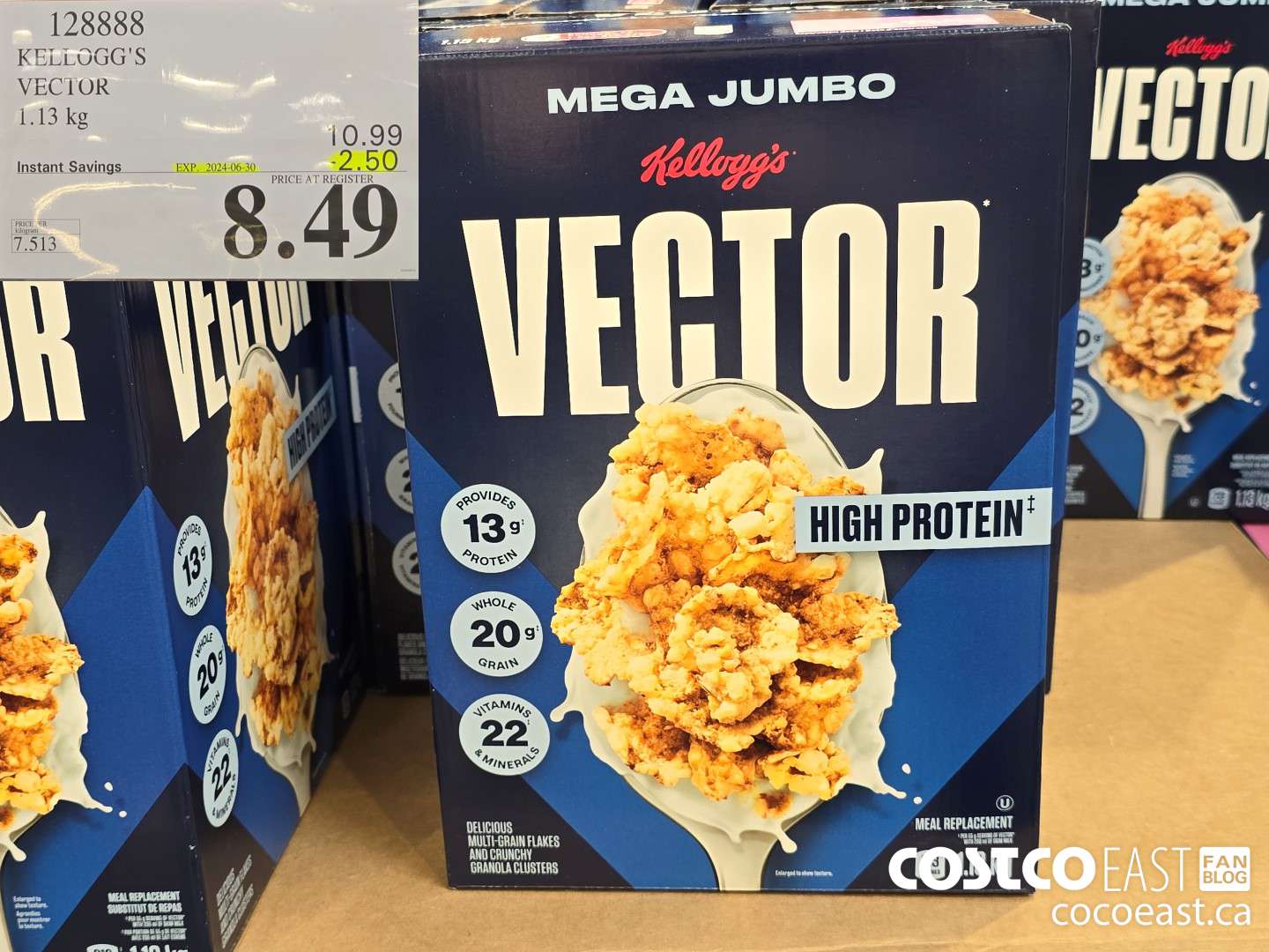 128888 KELLOGG'S VECTOR 1.13 KG ($2.50 INSTANT SAVINGS EXPIRES ON 2024-06-30) $8.49