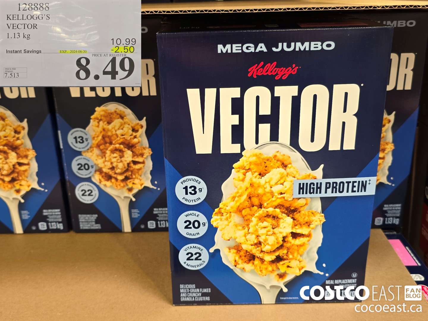 128888 KELLOGG'S VECTOR 1.13 KG ($2.50 INSTANT SAVINGS EXPIRES ON 2024-06-30) $8.49