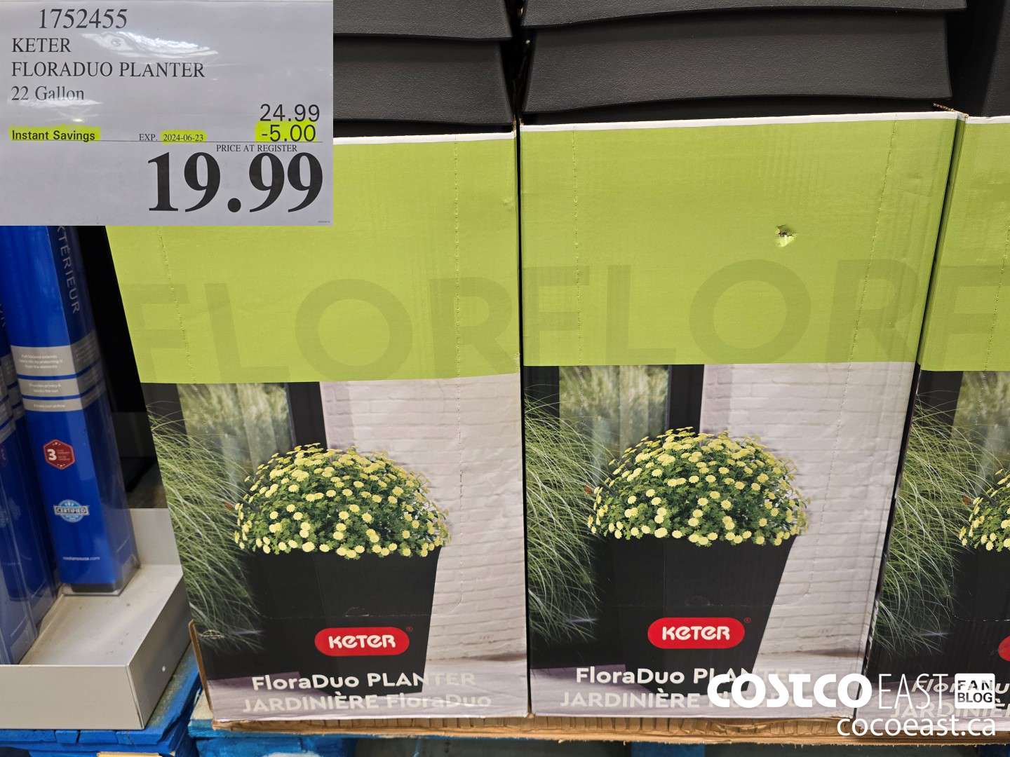 1752455 KETER FLORADUO PLANTER 22 Gallon ($5.00 INSTANT SAVINGS EXPIRES ON 2024-06-23) $19.99