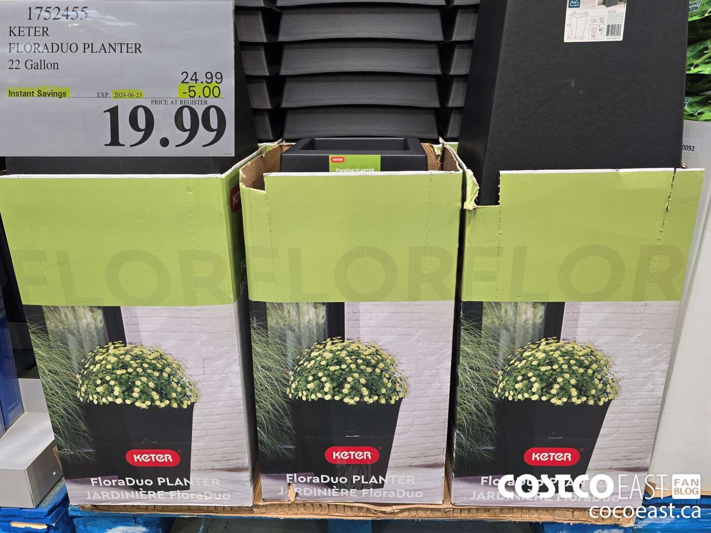1752455 KETER FLORADUO PLANTER 22 Gallon ($5.00 INSTANT SAVINGS EXPIRES ON 2024-06-23) $19.99