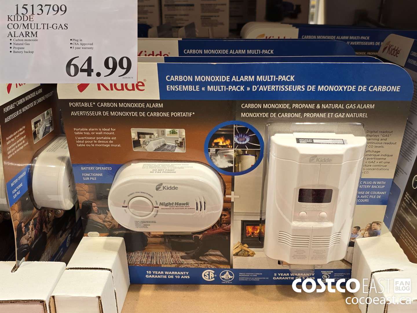 1513799 KIDDE CO/MULTI-GAS ALARM $64.99