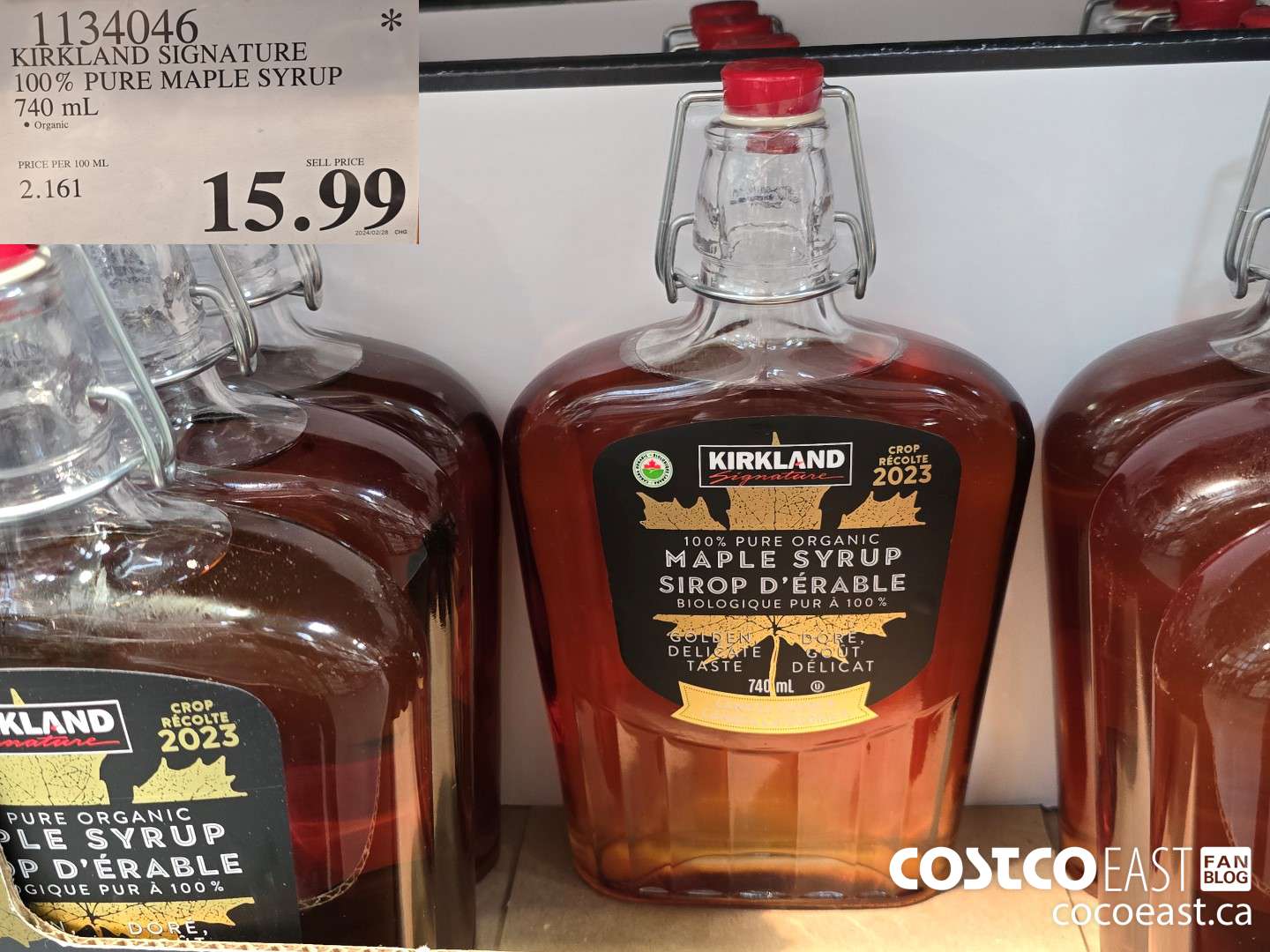 1134046 KIRKLAND SIGNATURE 100% PURE MAPLE SYRUP 740 mL $15.99