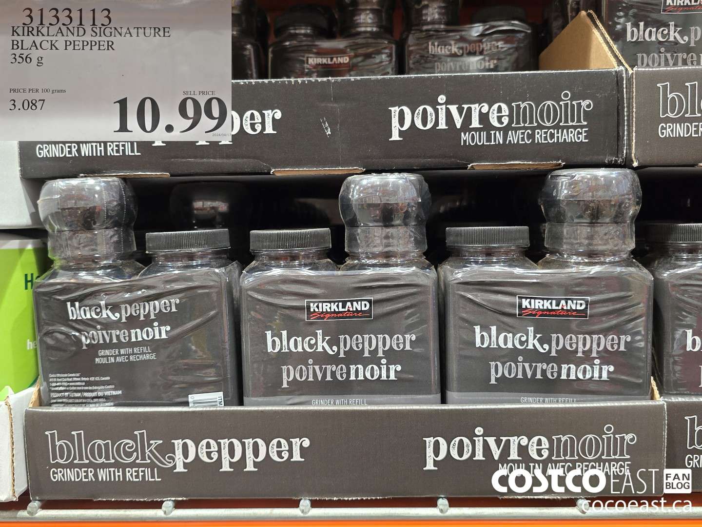 3133113 KIRKLAND SIGNATURE BLACK PEPPER 357 G $10.99