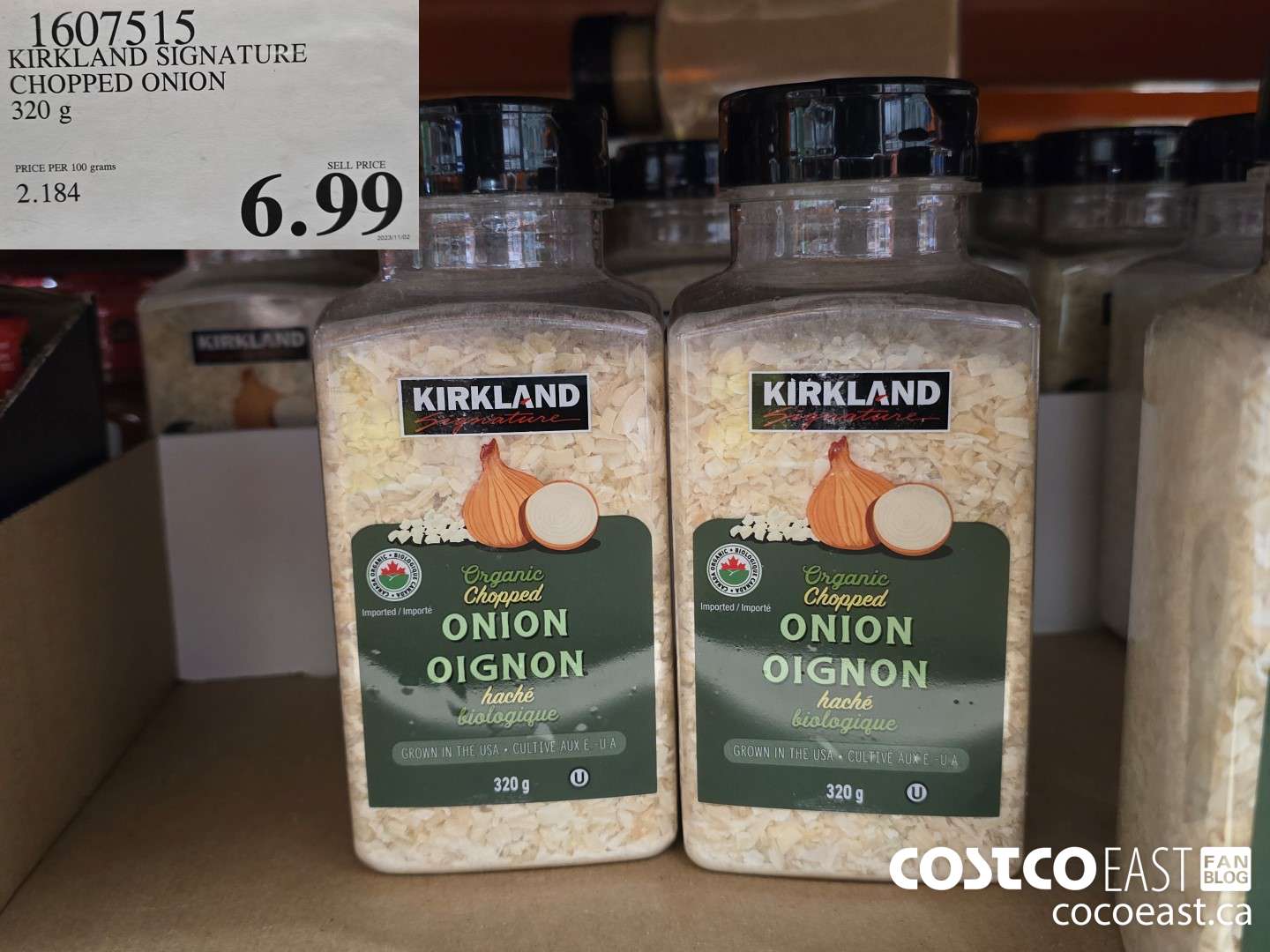 1607515 KIRKLAND SIGNATURE CHOPPED ONION 320 G $6.99