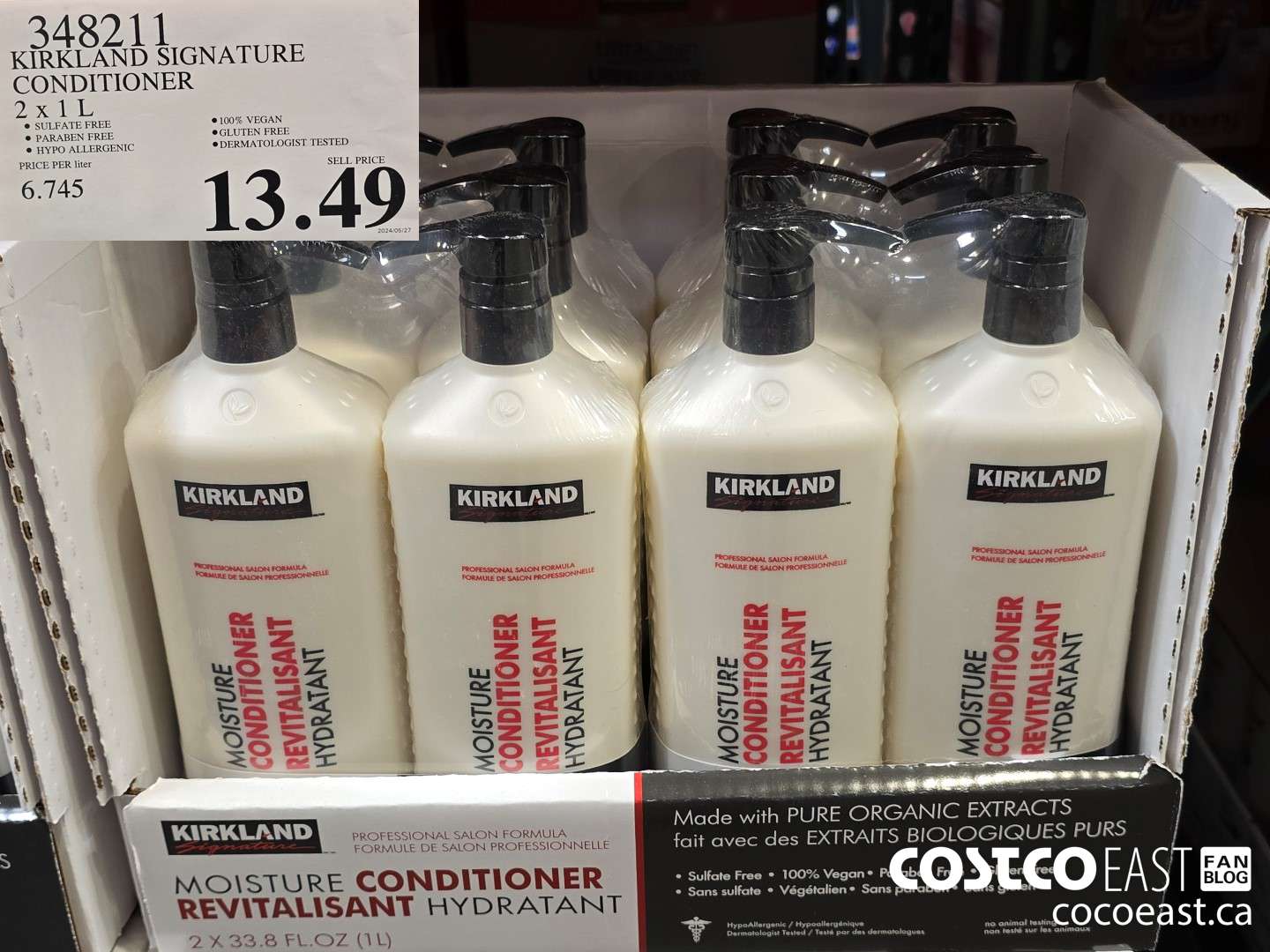 348211 KIRKLAND SIGNATURE CONDITIONER 2 X 1L $13.49