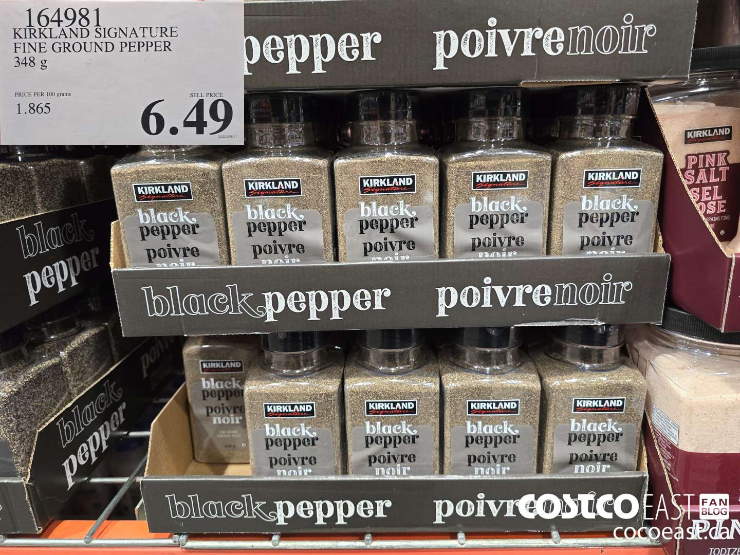 164981 KIRKLAND SIGNATURE FINE GROUND PEPPER 348 G $6.49