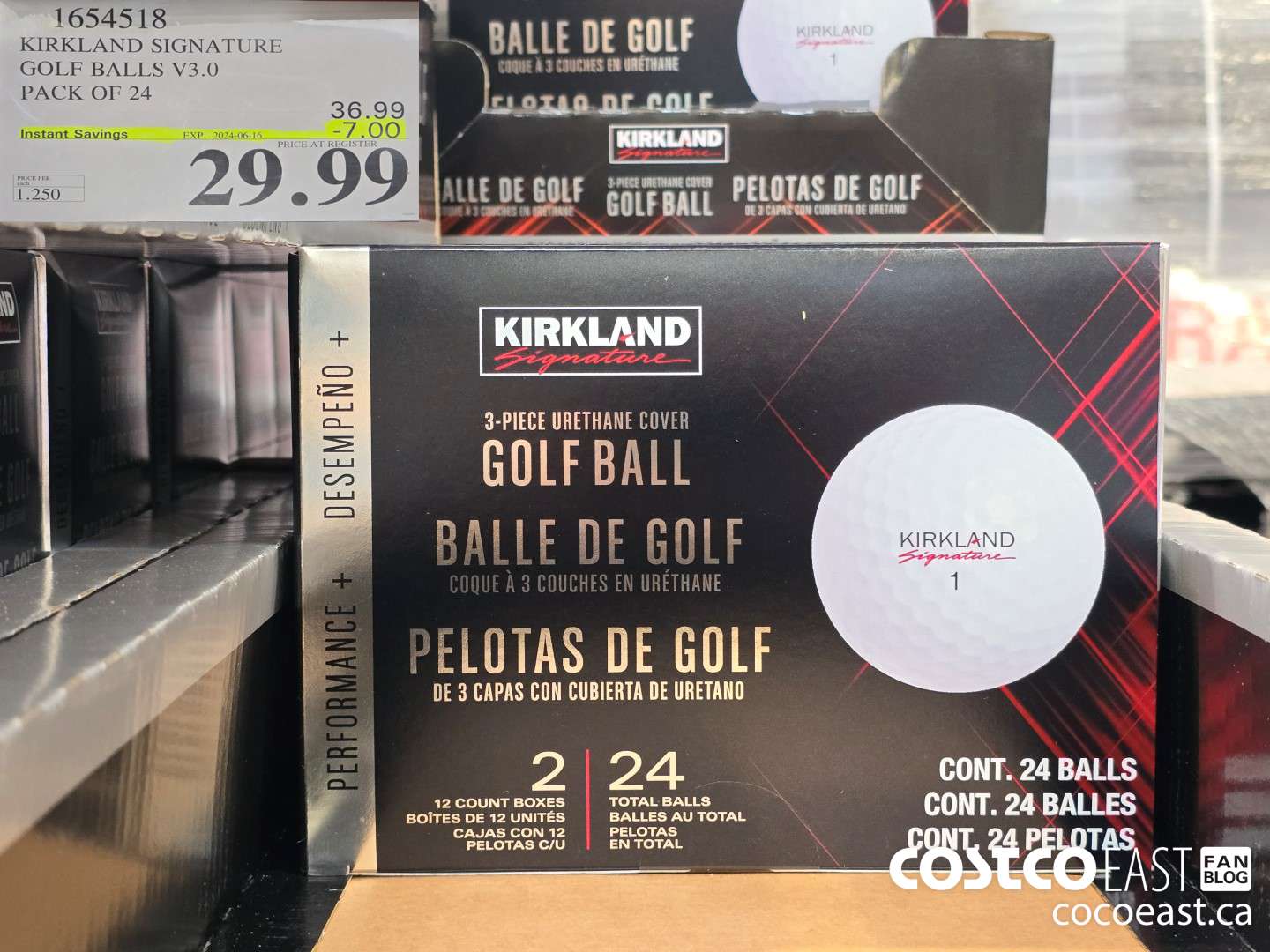 1654518 KIRKLAND SIGNATURE GOLF BALLS V3.0 PACK OF 24 ($7.00 INSTANT SAVINGS EXPIRES ON 2024-06-16) $29.99