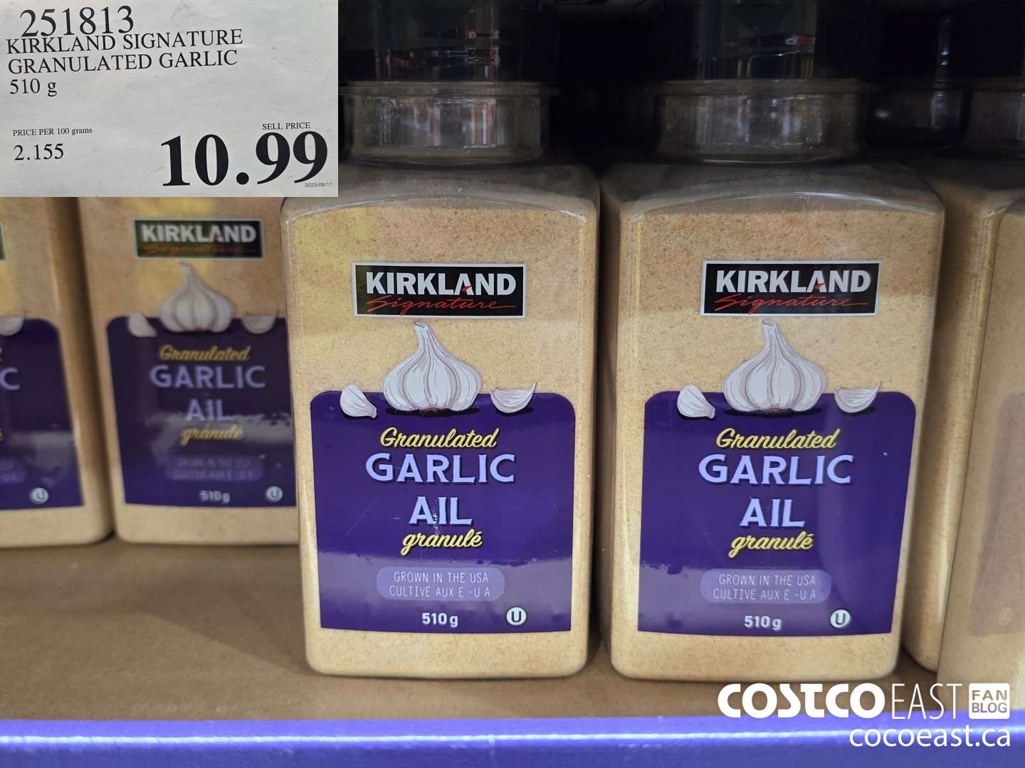 251813 KIRKLAND SIGNATURE GRANULATED GARLIC 510 G $10.99