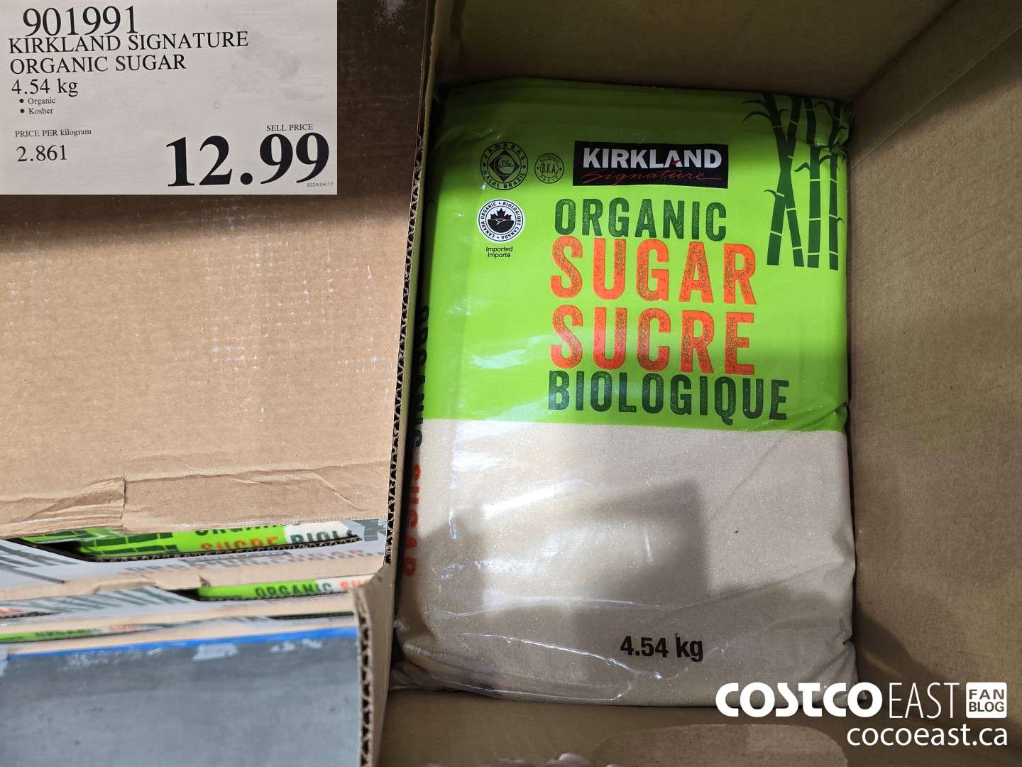 901991 KIRKLAND SIGNATURE ORGANIC SUGAR 4.54 KG $12.99