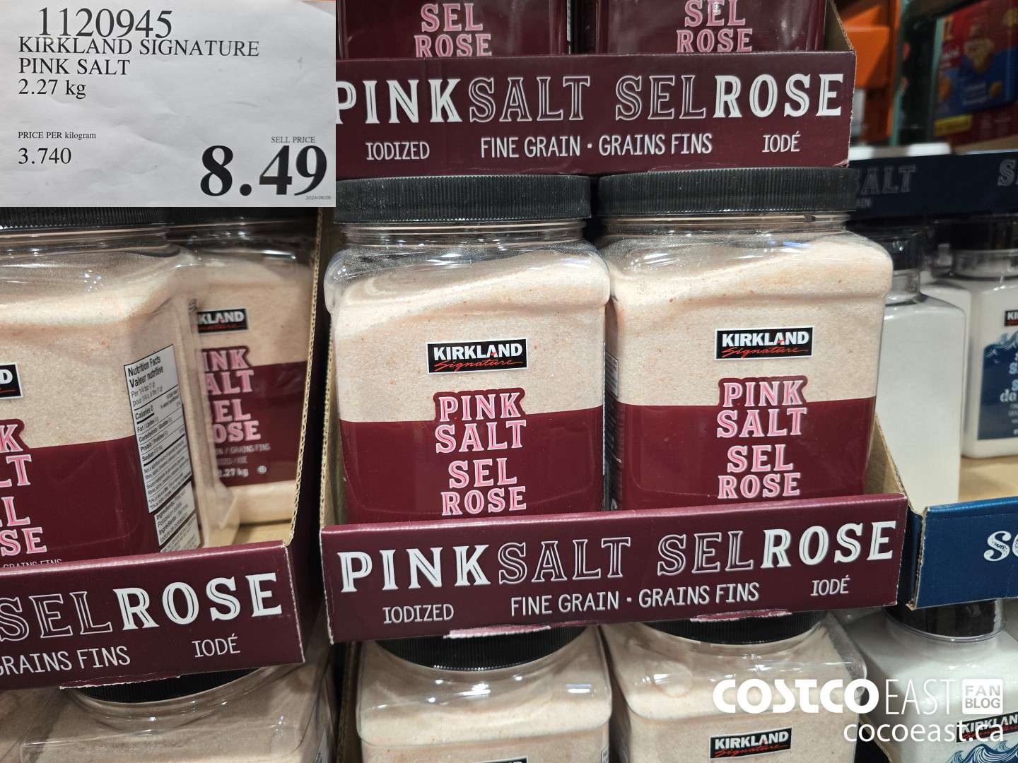 1120945 KIRKLAND SIGNATURE PINK SALT 2.27 KG $8.49