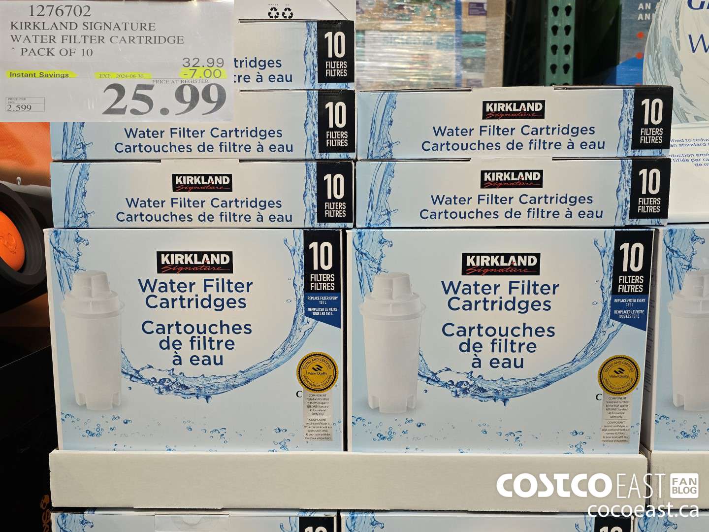 1276702 KIRKLAND SIGNATURE WATER FILTER CARTRIDGE PACK OF 10 ($7.00 INSTANT SAVINGS EXPIRES ON 2042-06-30) $25.99
