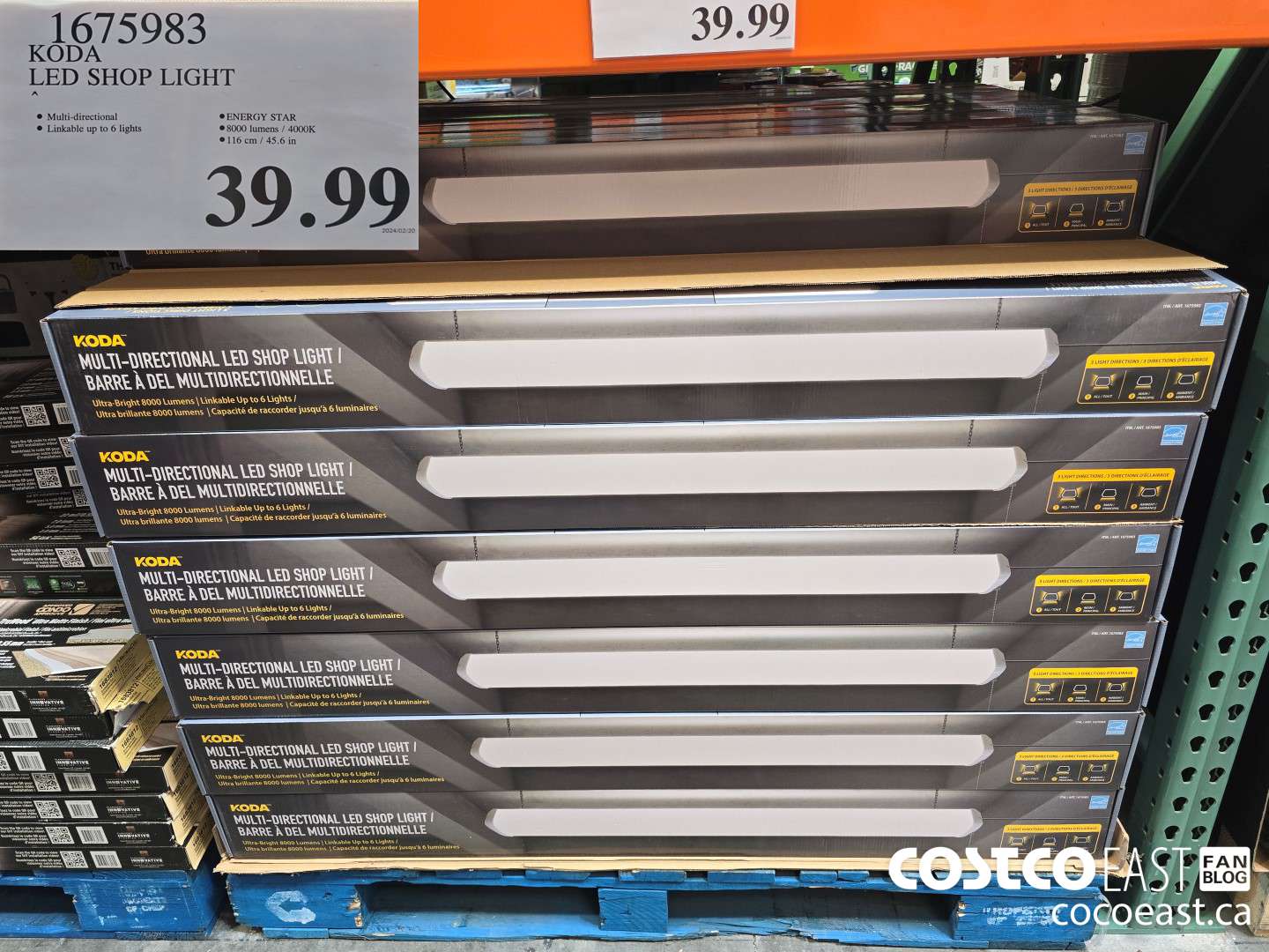 1675983 KODA LED SHOP LIGHT $39.99