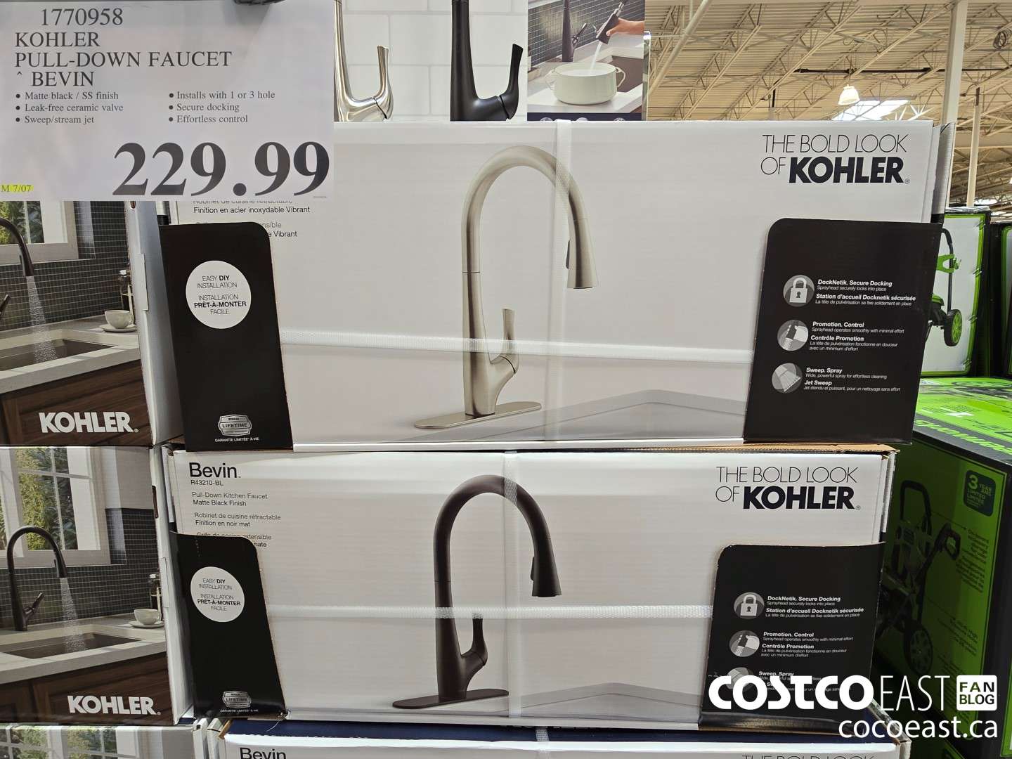 1770958 KOHLER PULL-DOWN FAUCET BEVIN $229.99