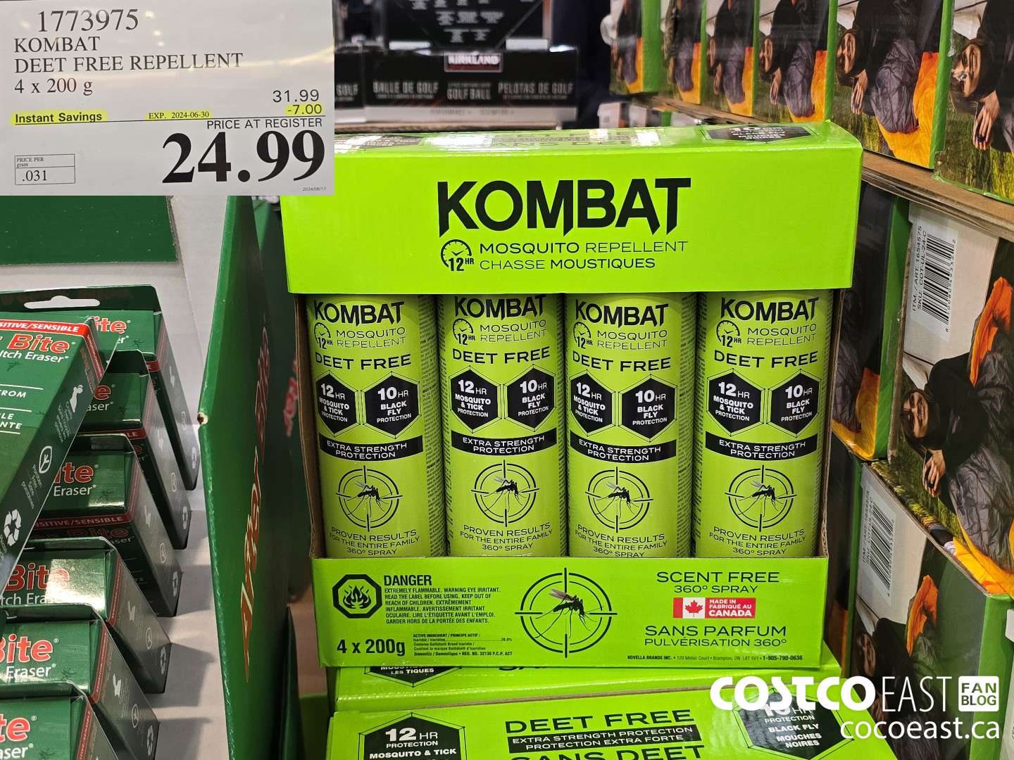 1773975 KOMBAT DEET FREE REPELLENT 4 X 200 G ($7.00 INSTANT SAVINGS EXPIRES ON 2024-06-30) $24.99