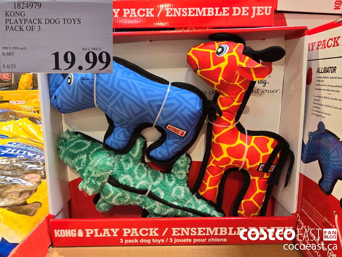 1824979 KONG PLAYPACK DOG TOYS PACK OF 3 $19.99