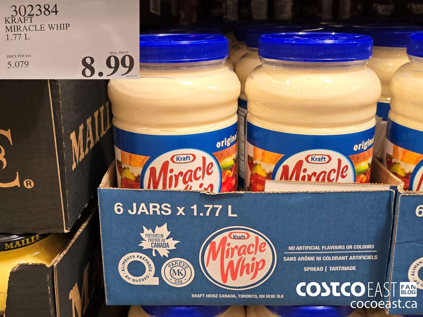 302384 KRAFT MIRACLE WHIP 1.77 L $8.99