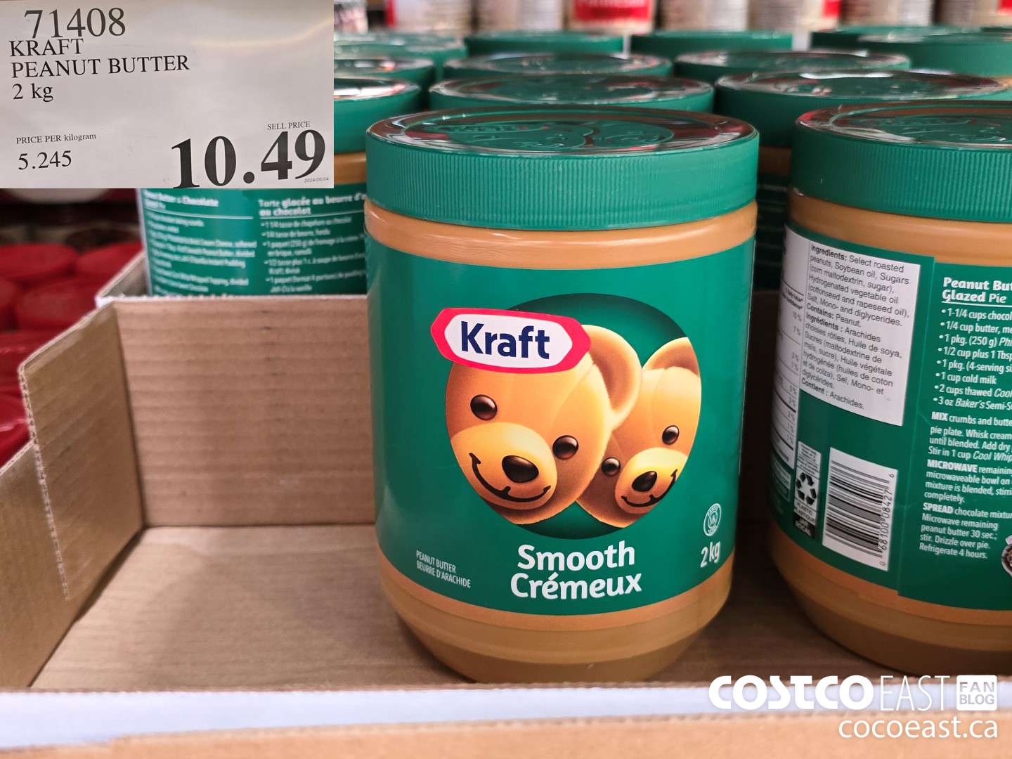 71408 KRAFT PEANUT BUTTER 2 KG $10.49