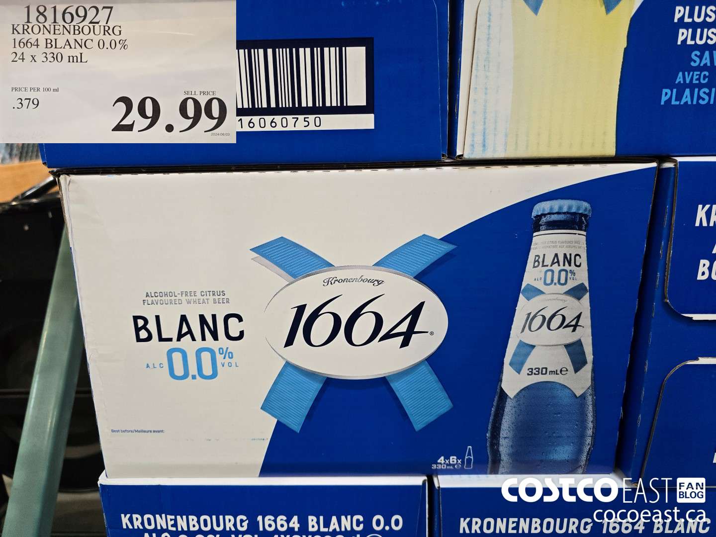 1816927 KRONENBOURG 1664 BLANC 0.0% 24 x 330 mL $29.99
