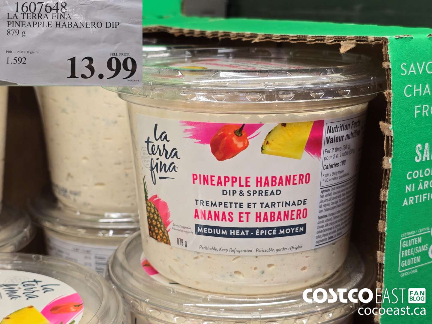 1607648 LA TERRA FINA PINEAPPLE HABANERO DIP 879 G $13.99