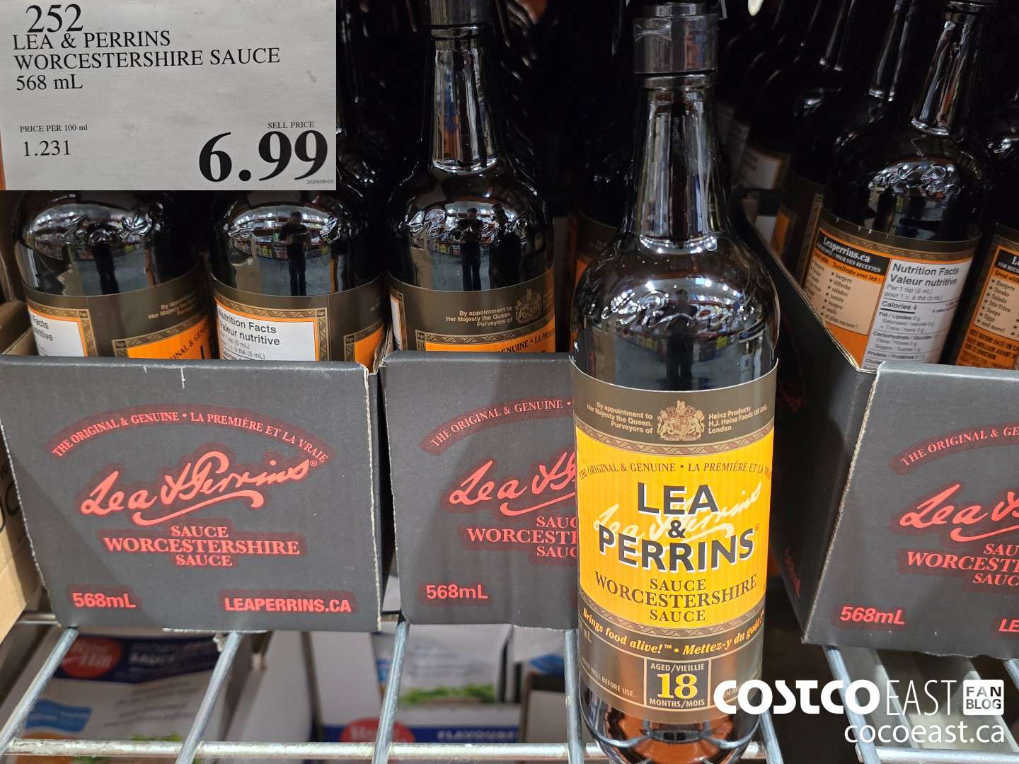 252 LEA & PERRINS WORCESTERSHIRE SAUCE 568 ML $6.99
