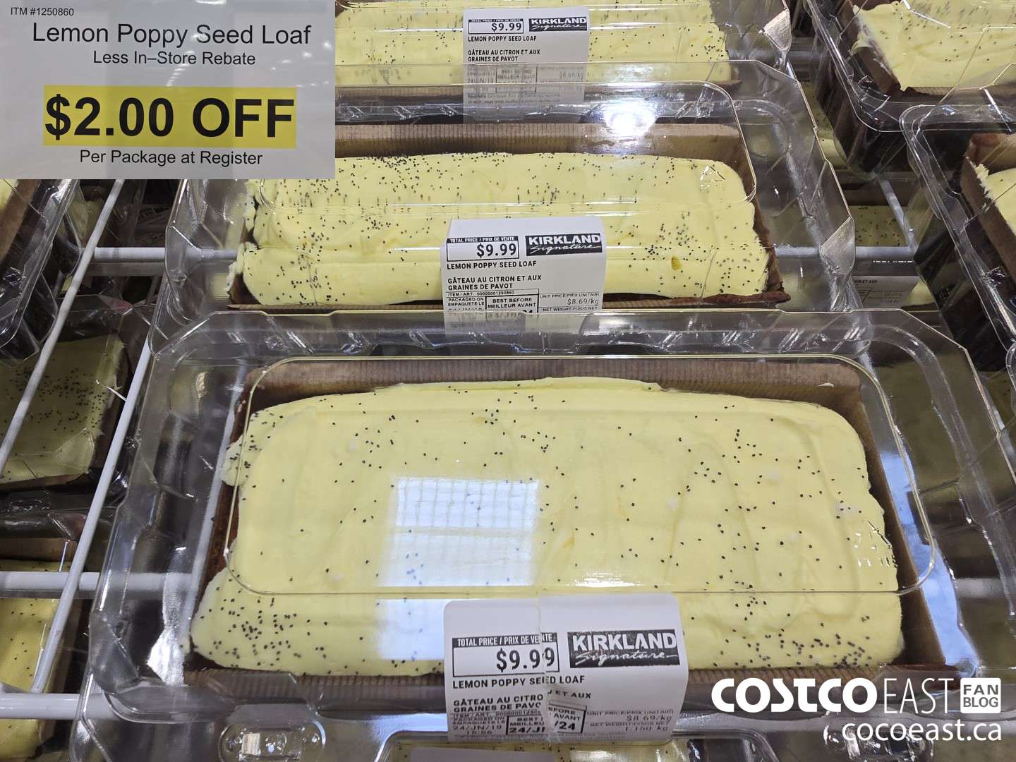 1250860 LEMON POPPY SEED LOAF ($2.00 INSTANT SAVINGS)