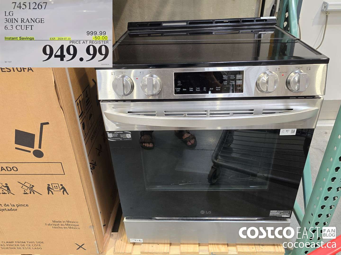 7451267 LG 30IN RANGE 6.3 CU. FT. ($50.00 INSTANT SAVINGS EXPIRES ON 2024-07-10) $949.99