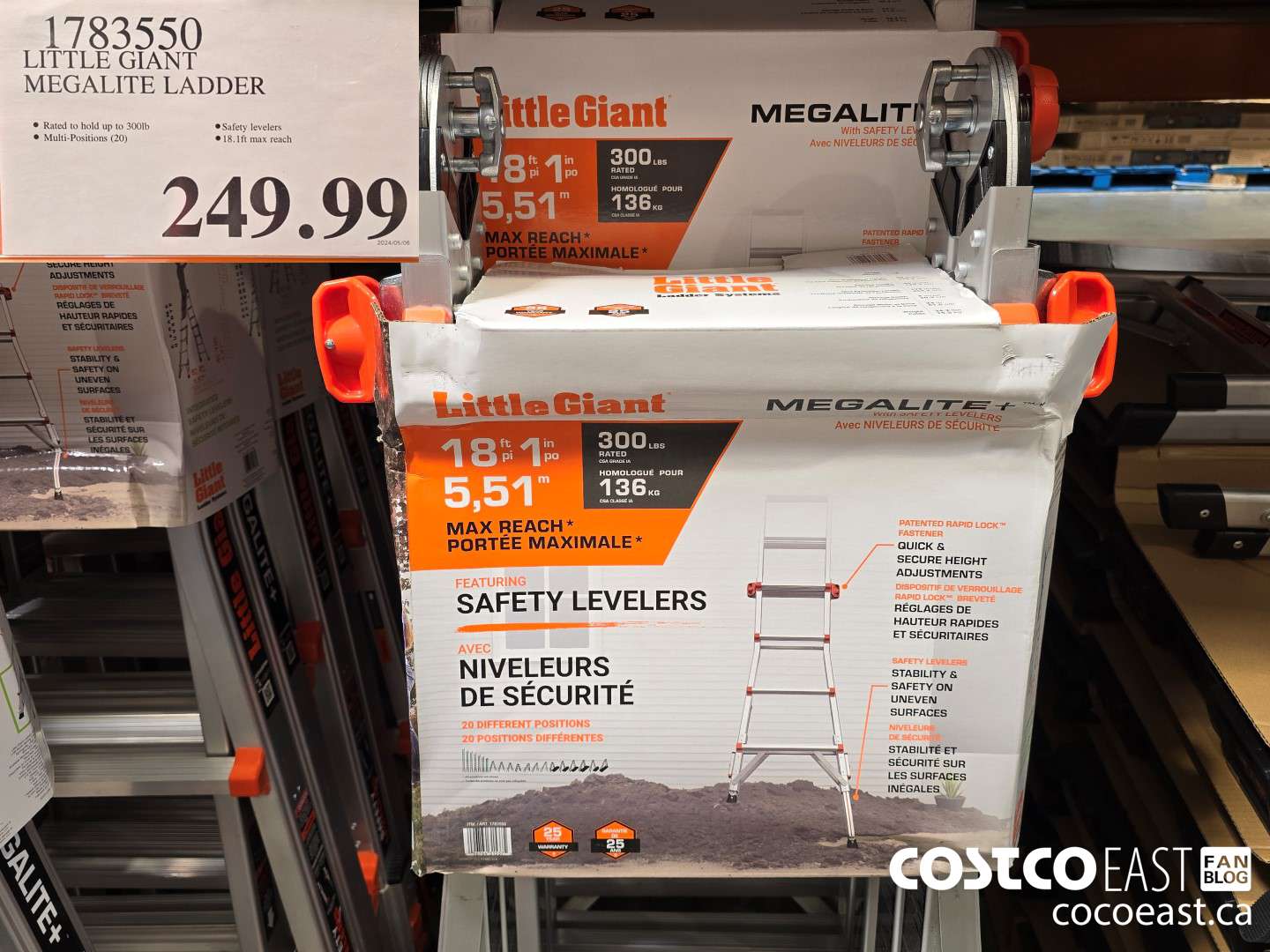 1783550 LITTLE GIANT MEGALITE LADDER $249.99